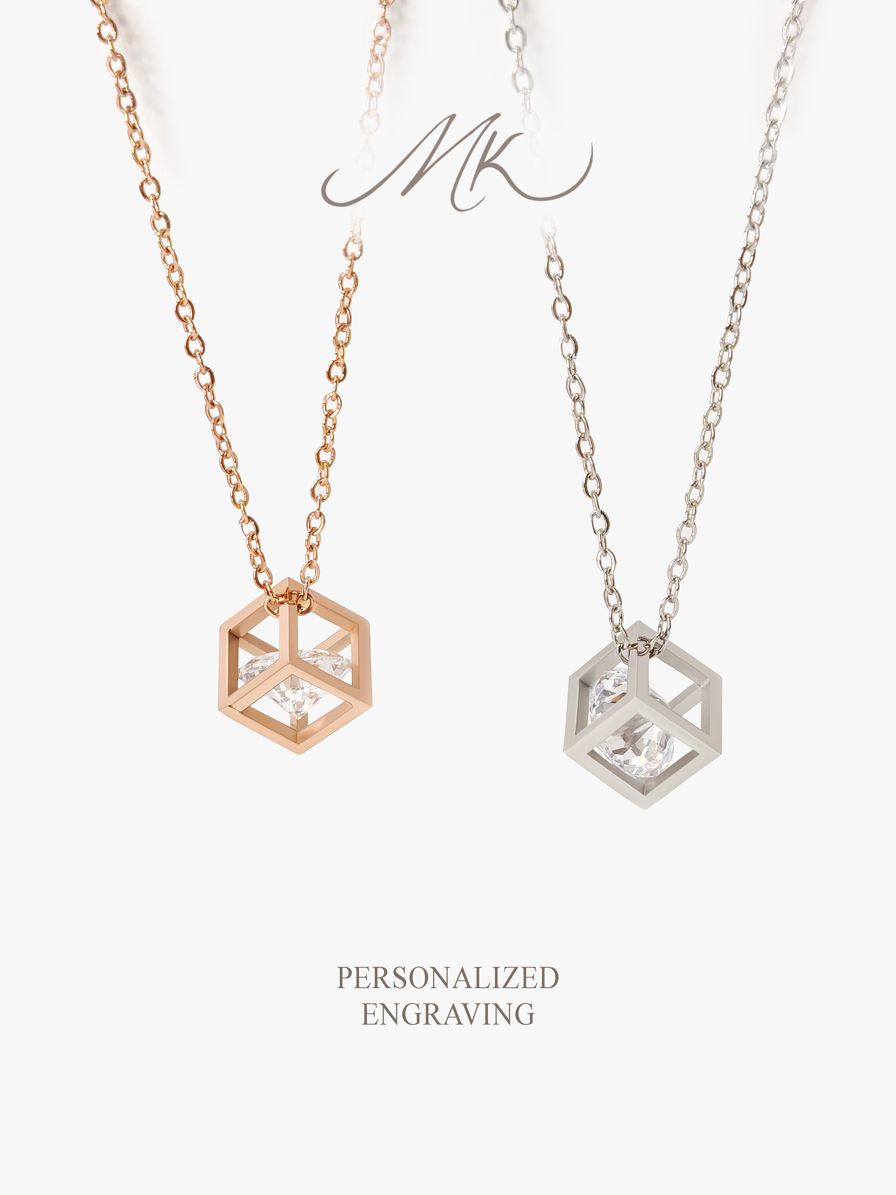 Prism Bound Necklace [ENGRAVABLE]