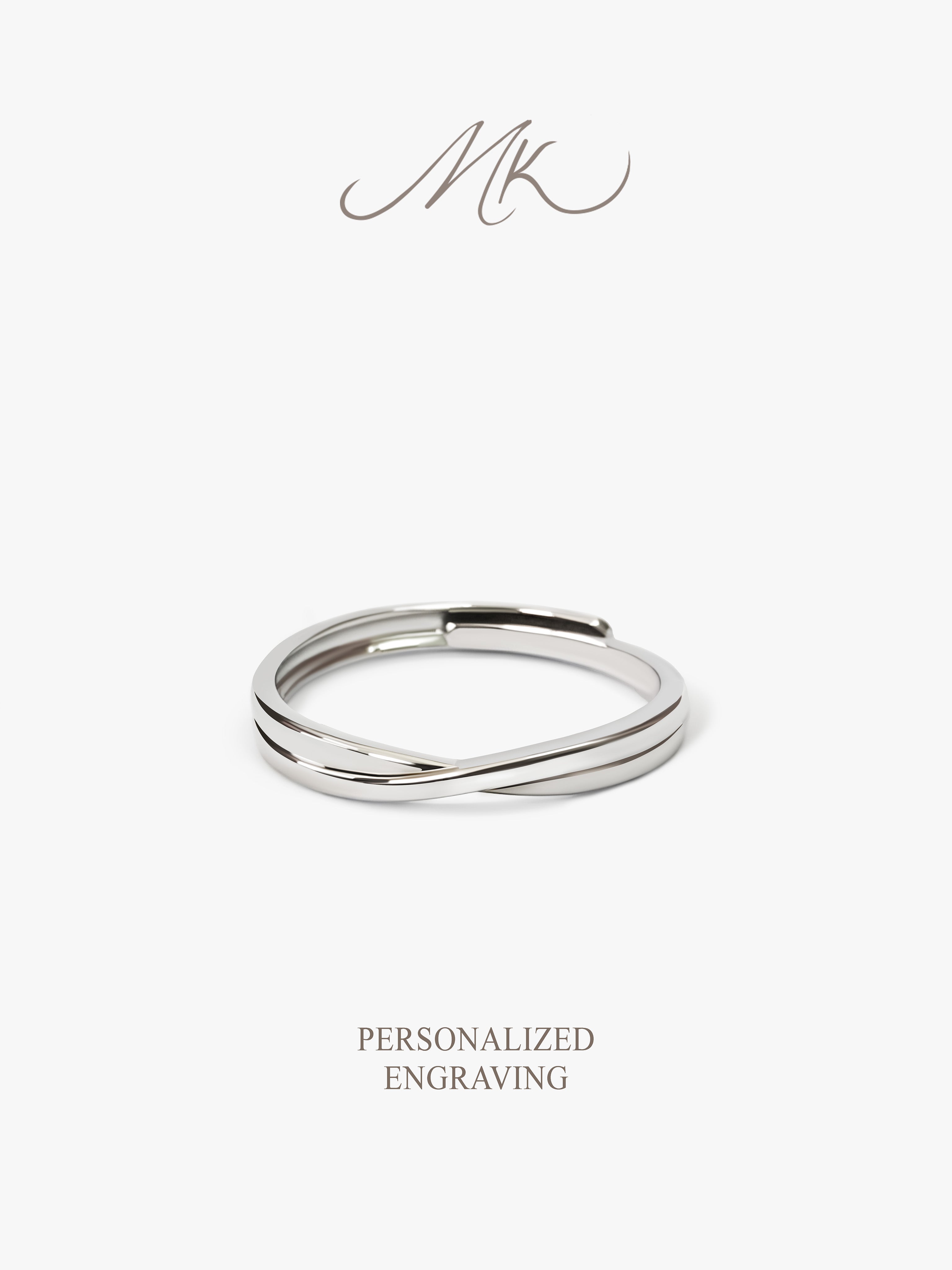 Weaving Knot Man Ring [ENGRAVABLE]