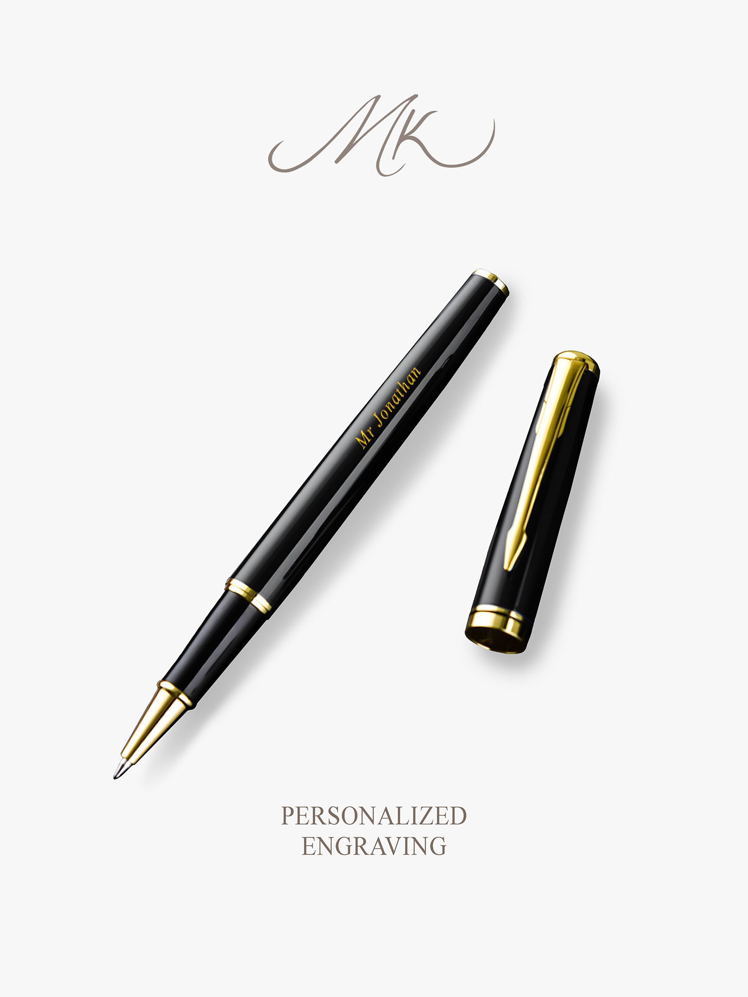Black Chrome Signature Ballpoint Pen [ENGRAVABLE]