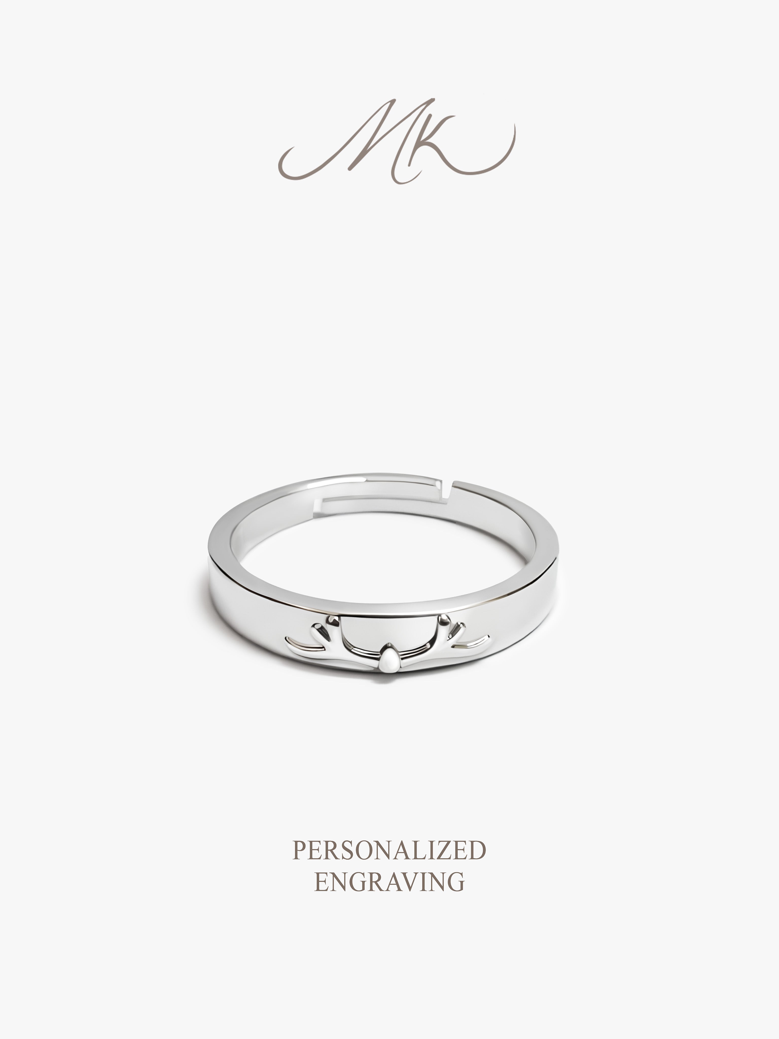 The Antler Man Ring [ENGRAVABLE]