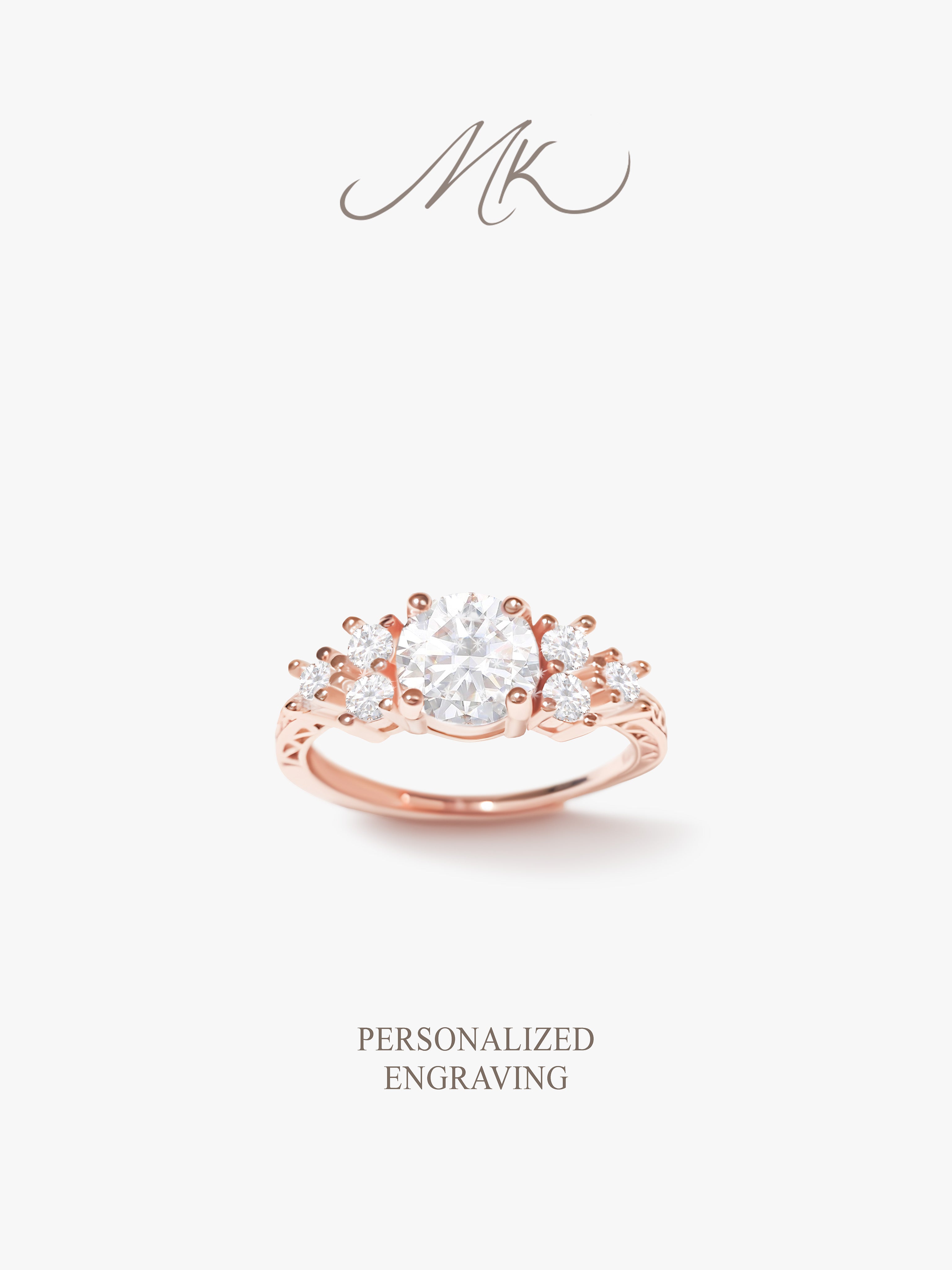 Fleur Tiara Ring [ENGRAVABLE]