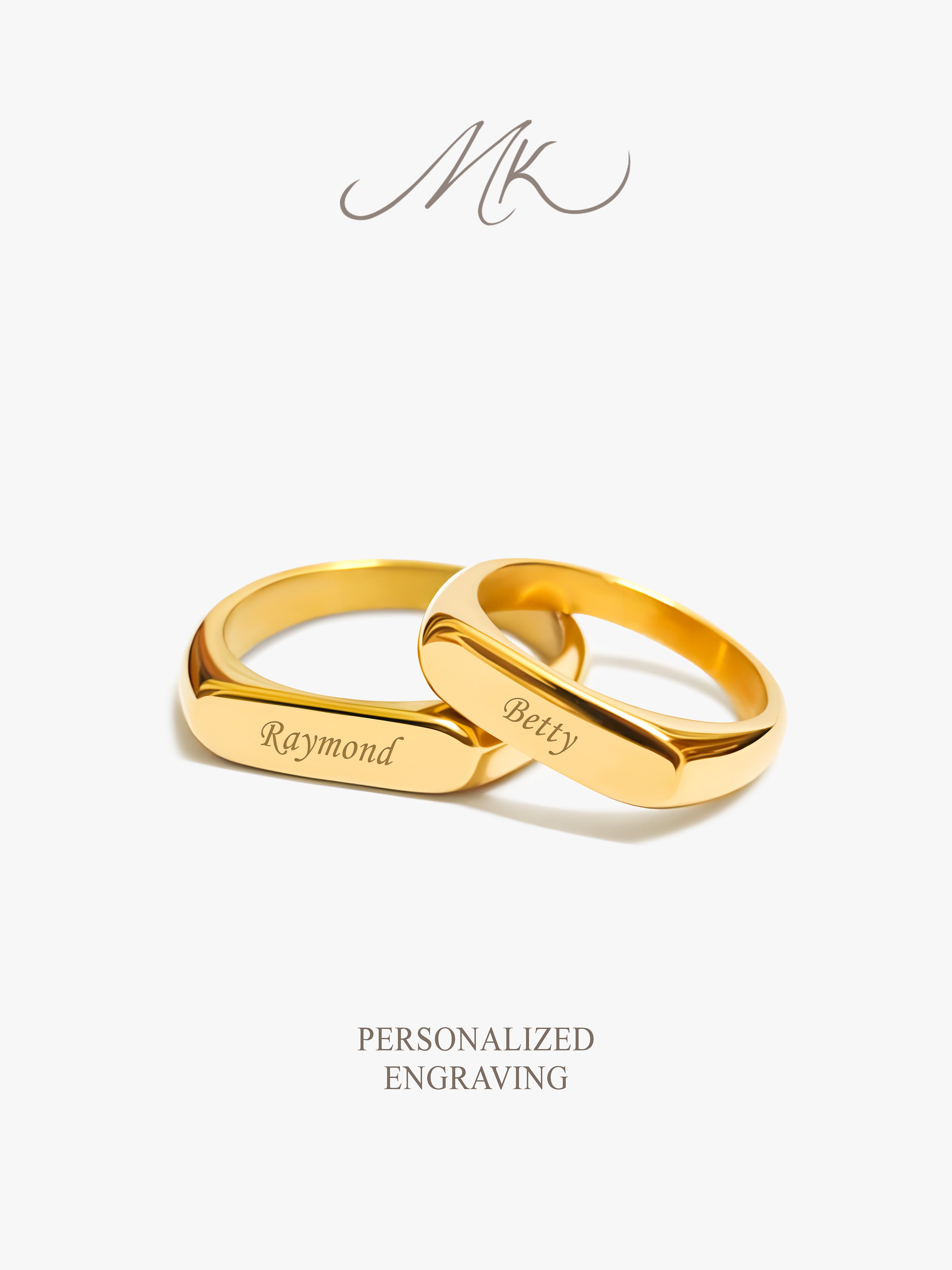 French Flat Top Ring [ENGRAVABLE]