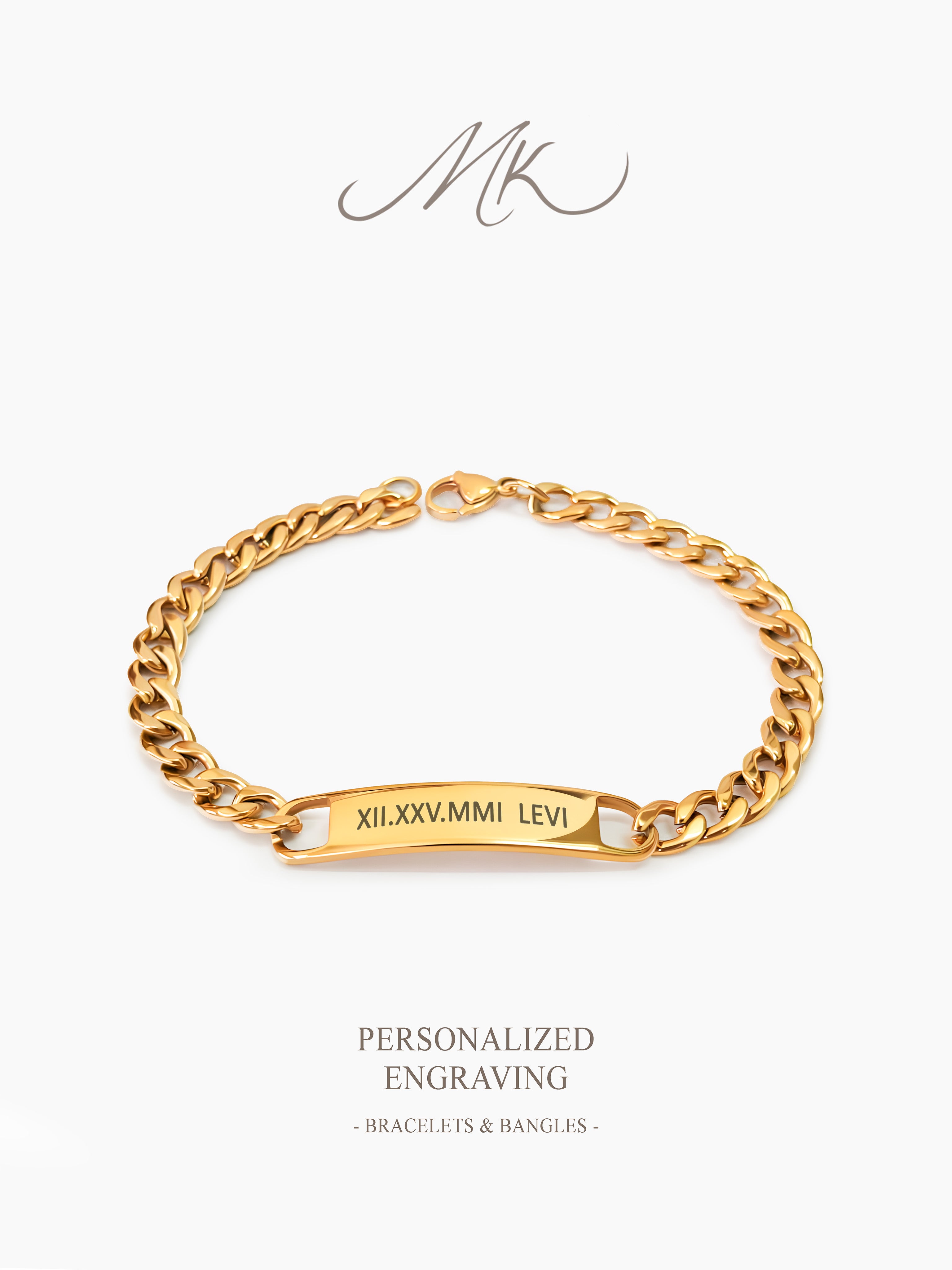 Nolan Curb Chain Bracelet [ENGRAVABLE]