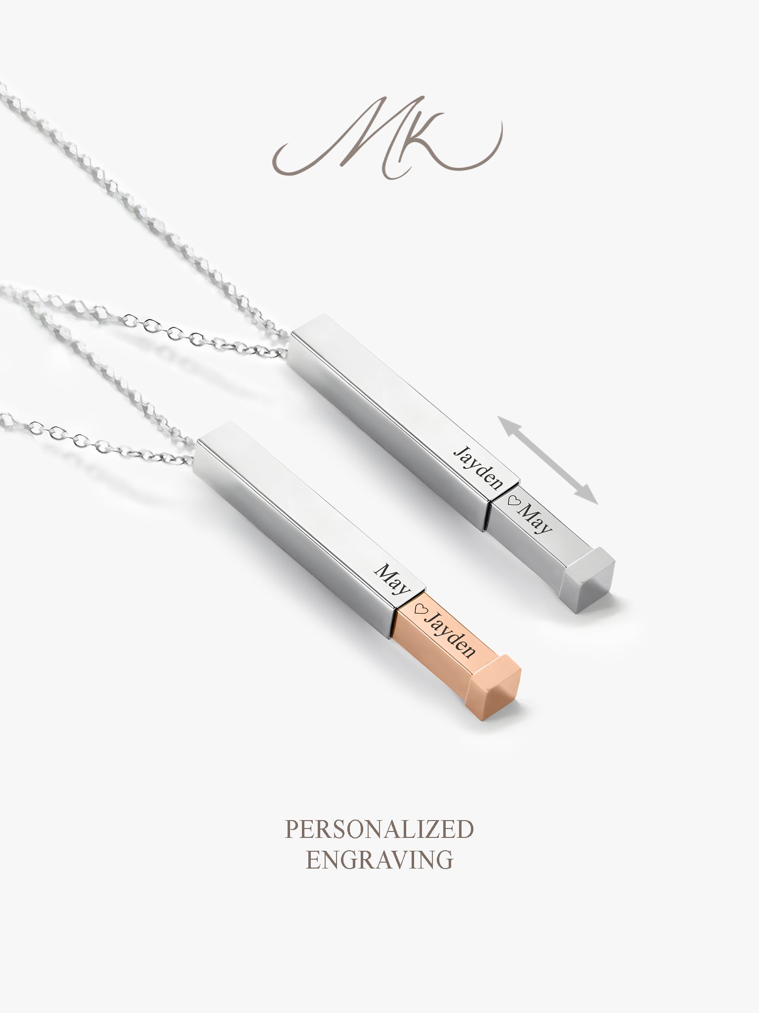Secret Bar Necklace [ENGRAVABLE]