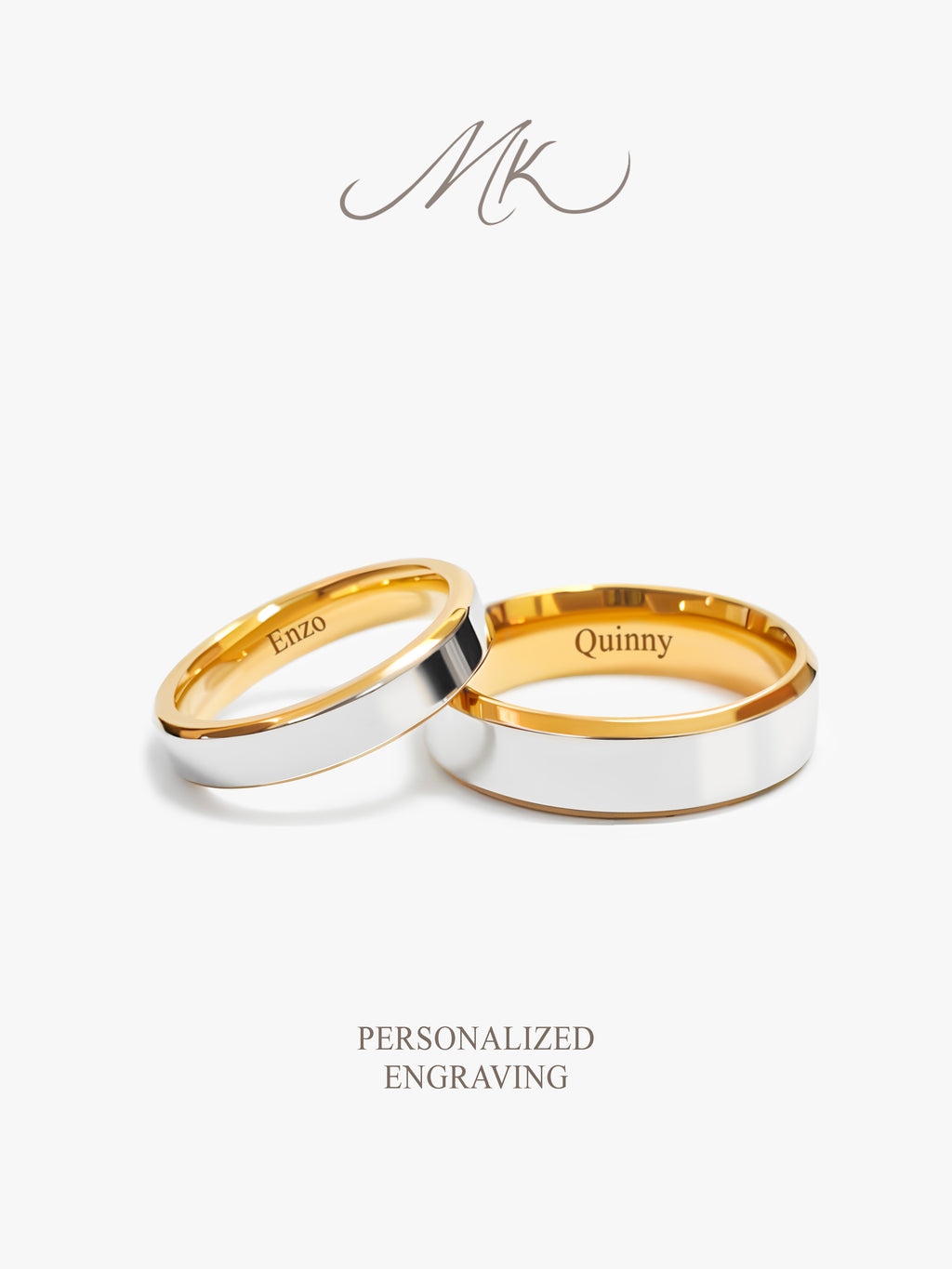 Madacus Gold Lining Ring [ENGRAVABLE]