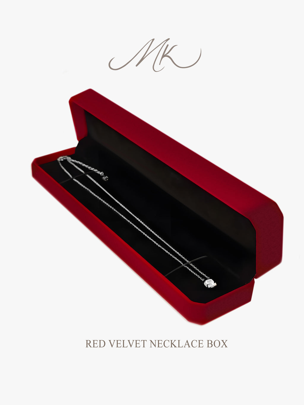 Red Velvet Necklace Box