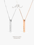Modern Bar I Necklace [ENGRAVABLE]