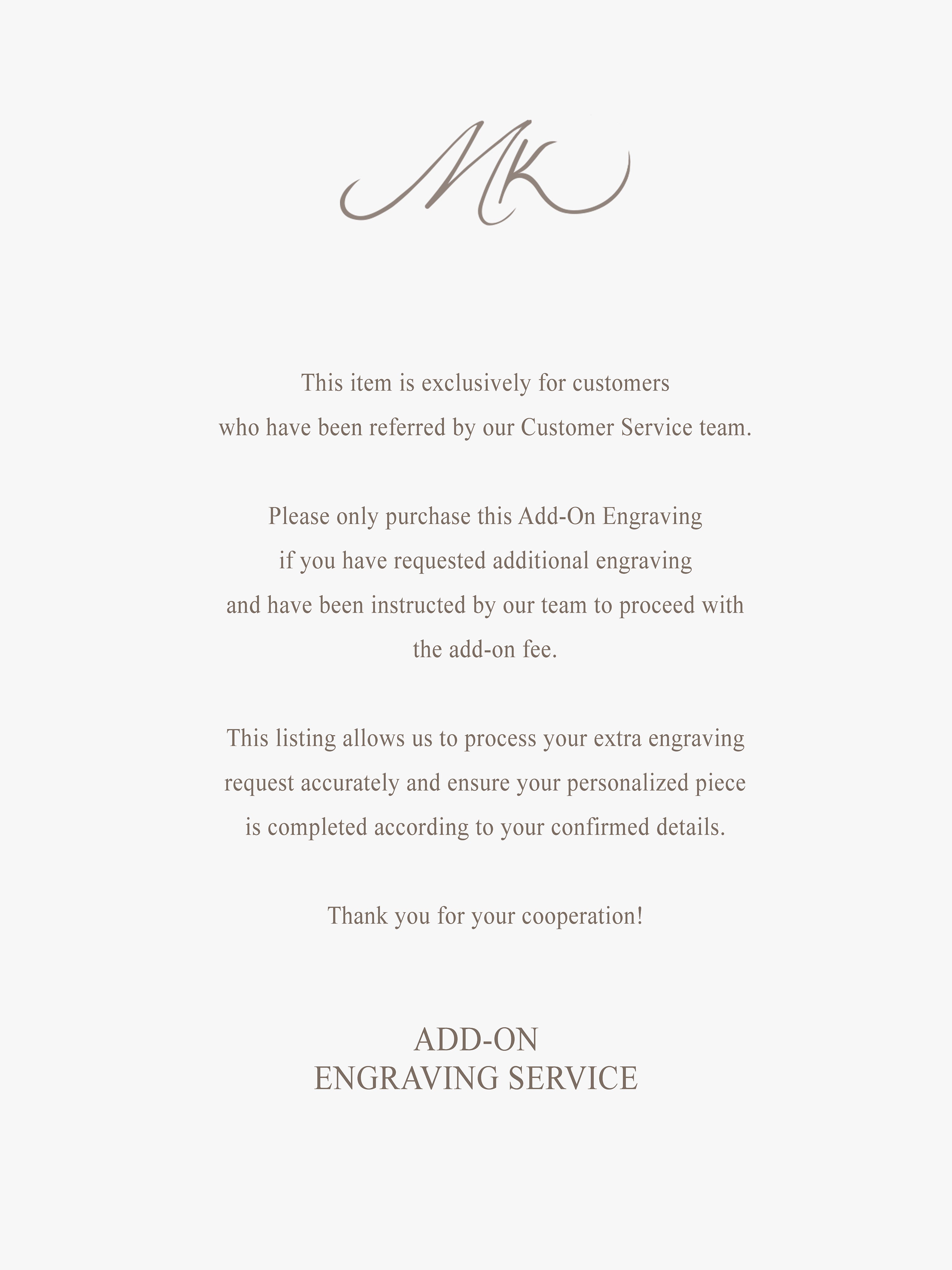 Add-On Engraving Service