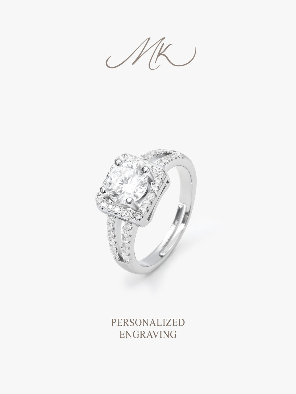 Meghan Meander Pavé Ring [ENGRAVABLE]