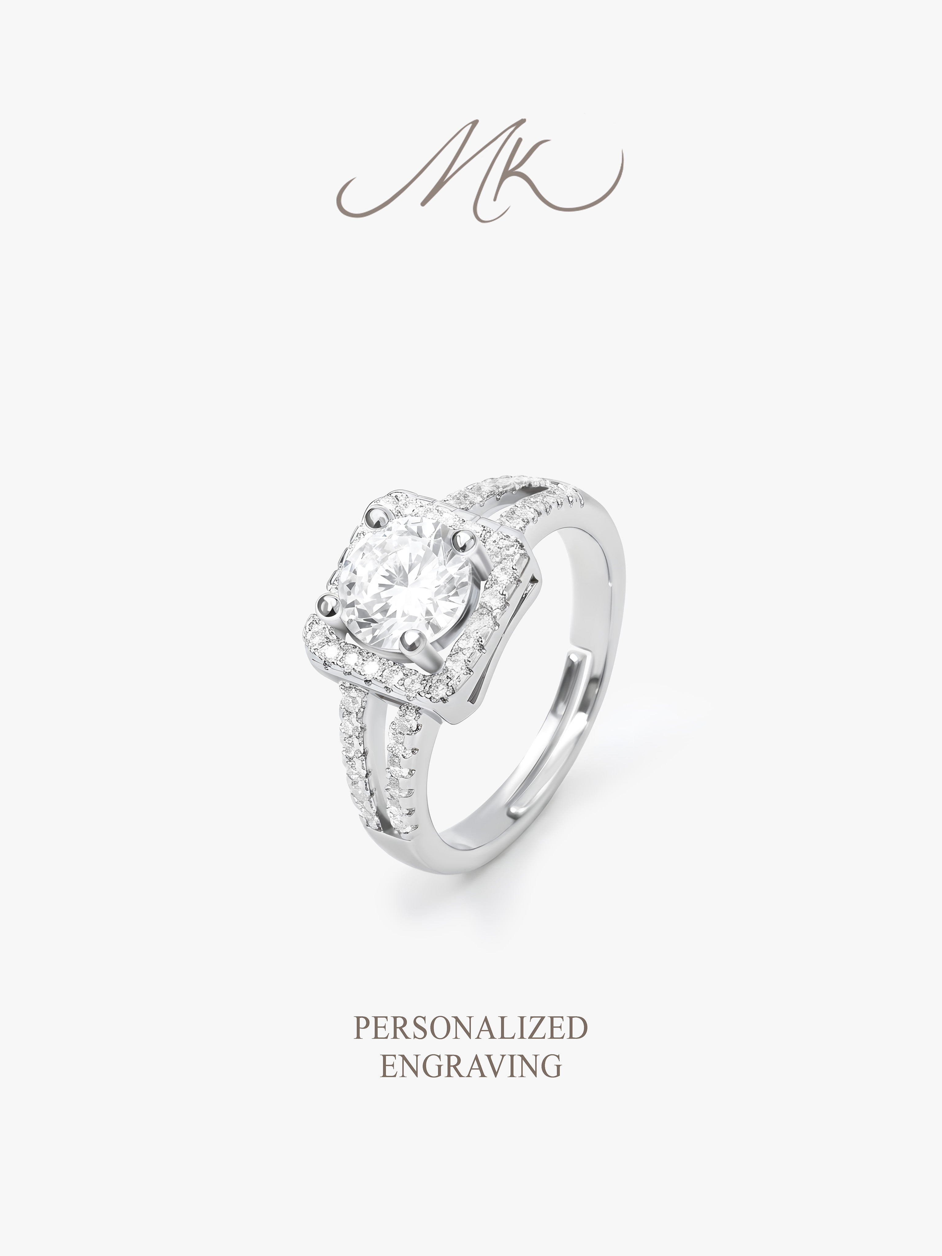 Meghan Meander Pavé Ring [ENGRAVABLE]