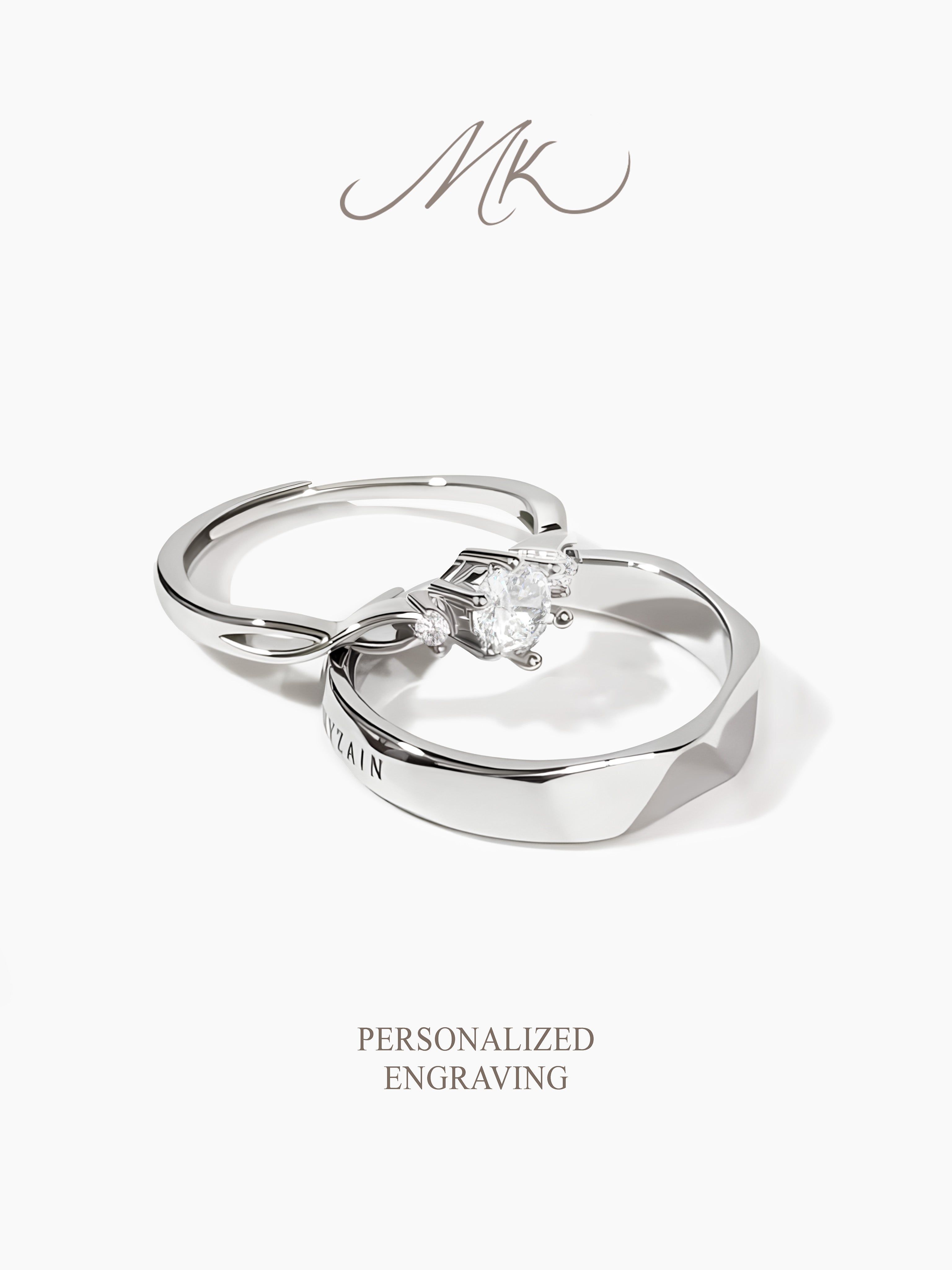 Chivalry Grace Couple Ring [ENGRAVABLE]