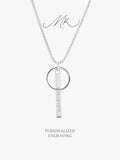 Circle Bar Necklace [ENGRAVABLE]