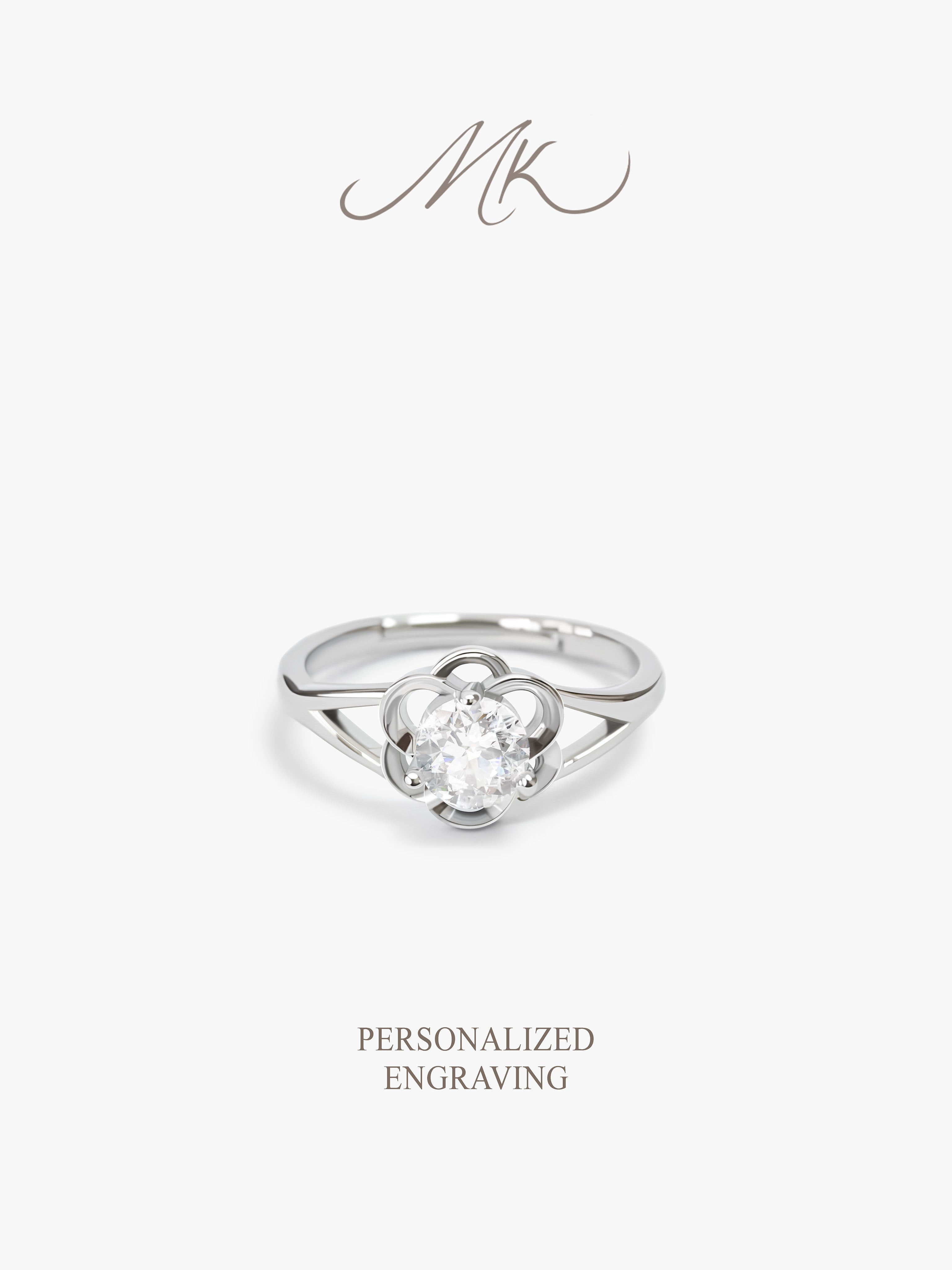 Bloom of Hepatica Ring [ENGRAVABLE]