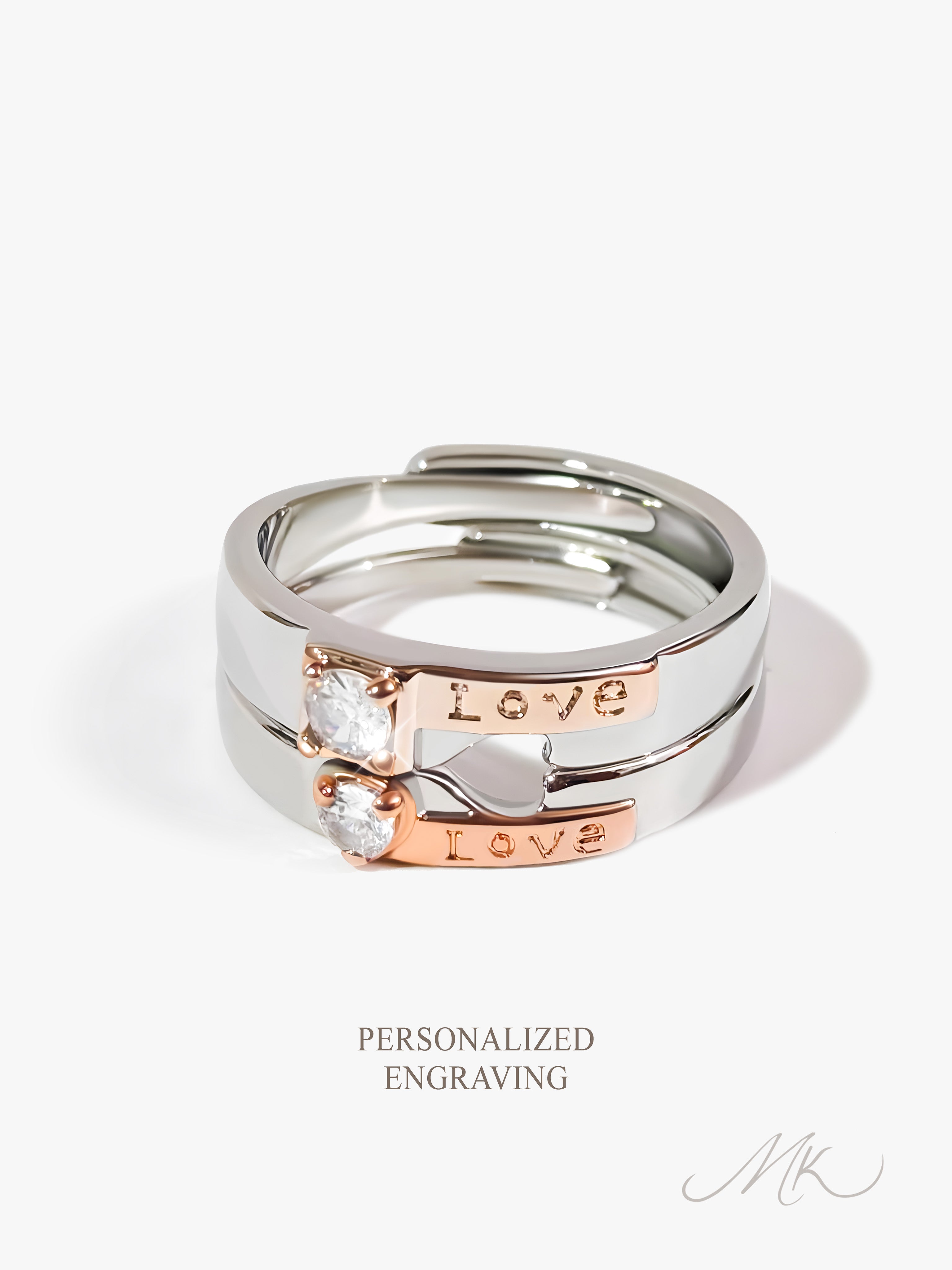 Lover's Heart Ring  [ENGRAVABLE]