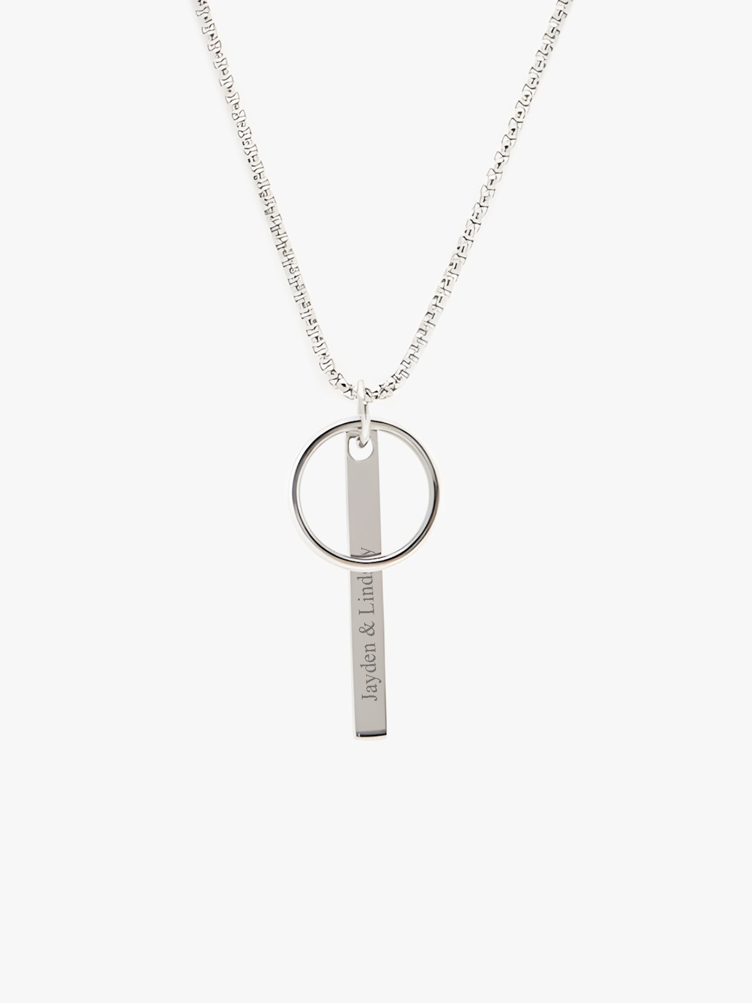 Circle Bar Necklace [ENGRAVABLE]