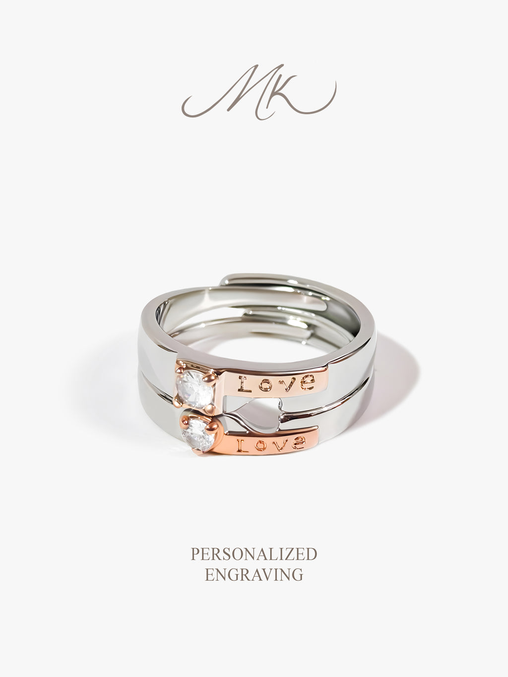 Lover's Heart Ring  [ENGRAVABLE]