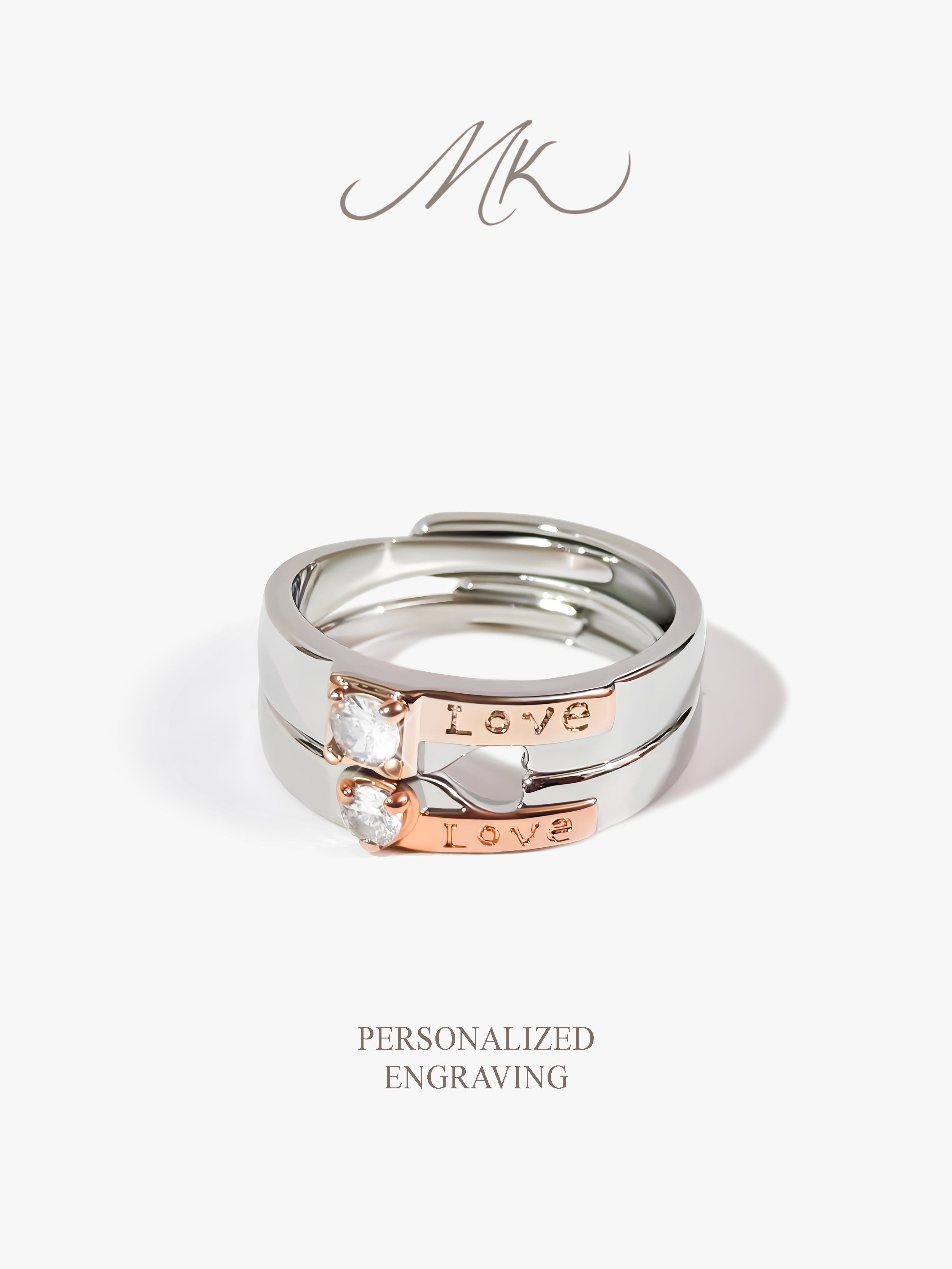 Lover's Heart Ring  [ENGRAVABLE]