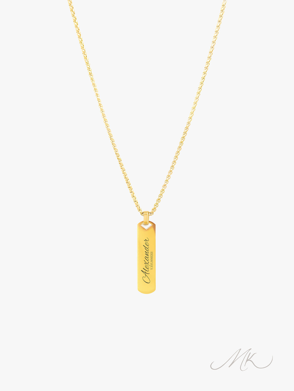 Signature Metal Bar Necklace [ENGRAVABLE]