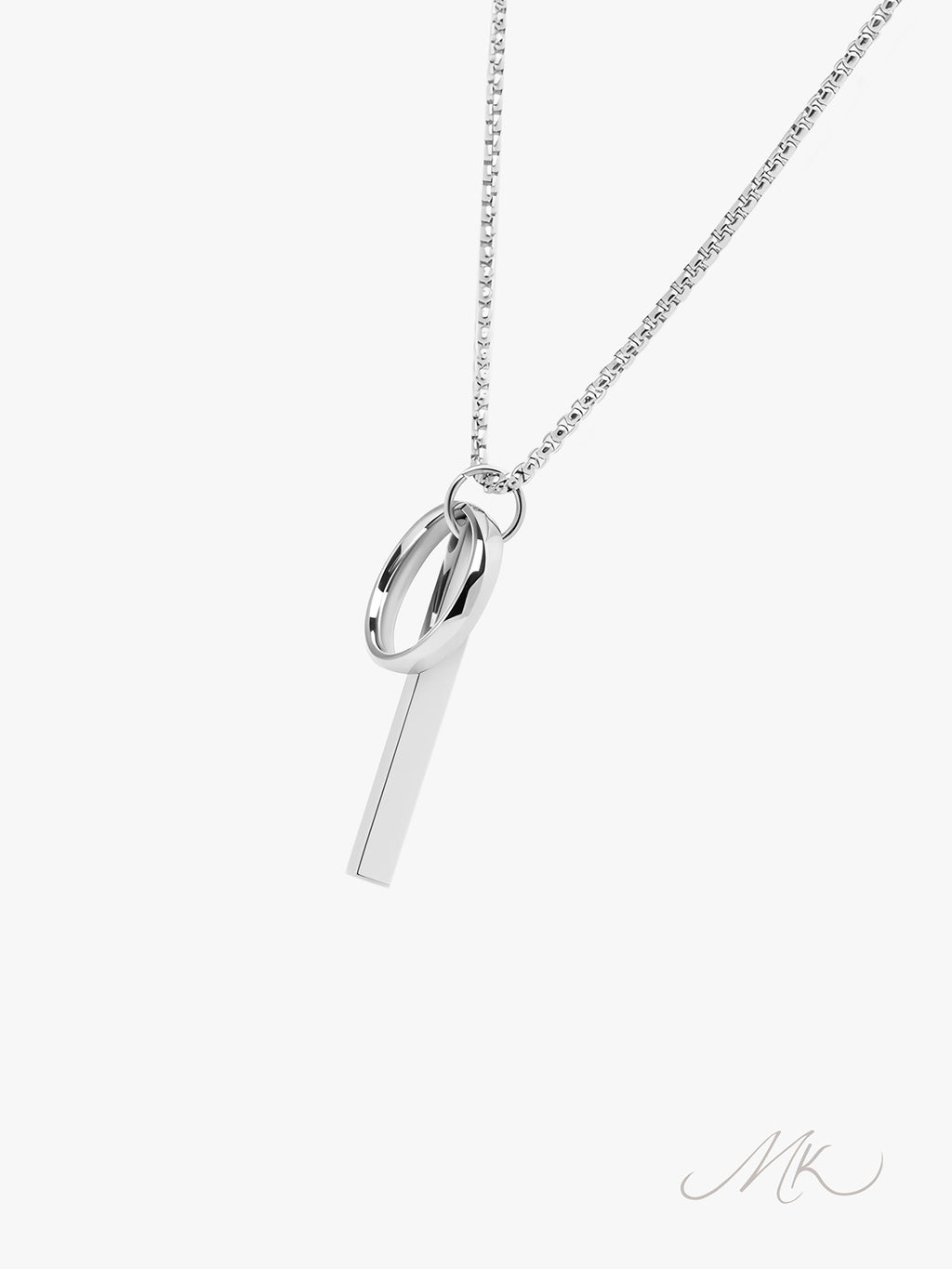 Circle Bar Necklace [ENGRAVABLE]