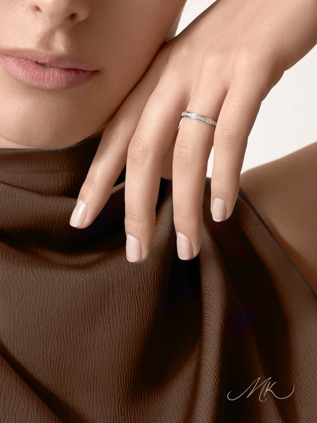 Charlotte Channel Set Diamond Ring [ENGRAVABLE]