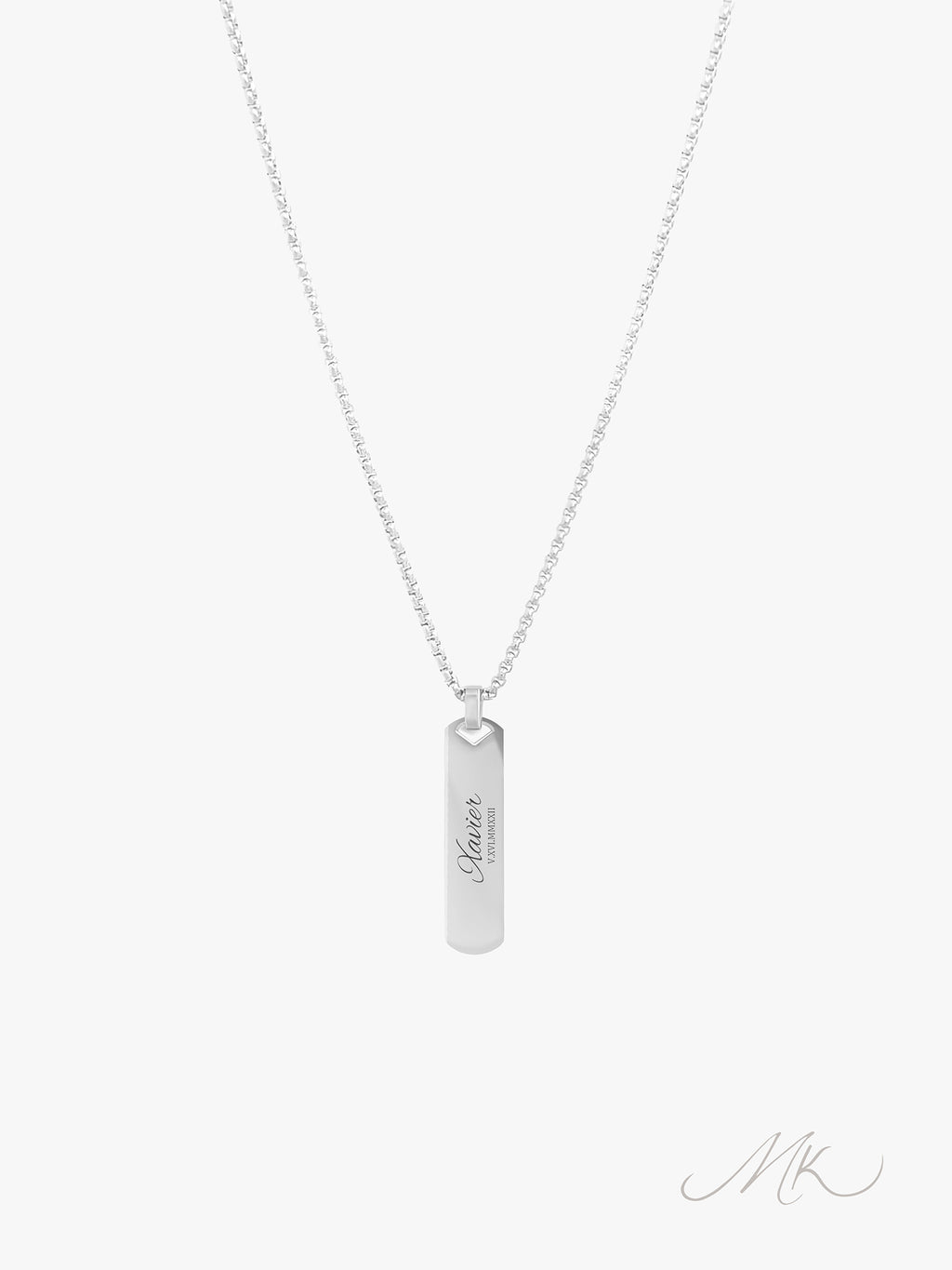 Signature Metal Bar Necklace [ENGRAVABLE]