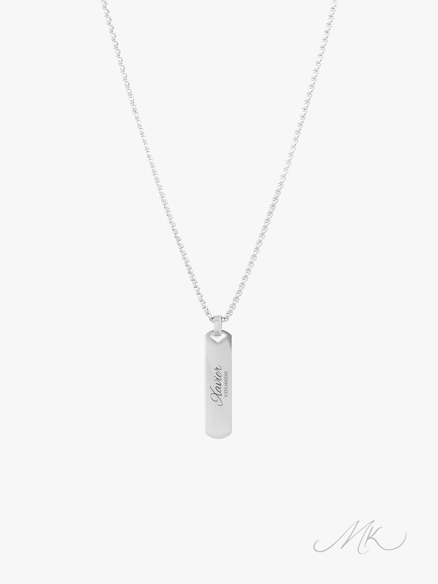 Signature Metal Bar Necklace [ENGRAVABLE]