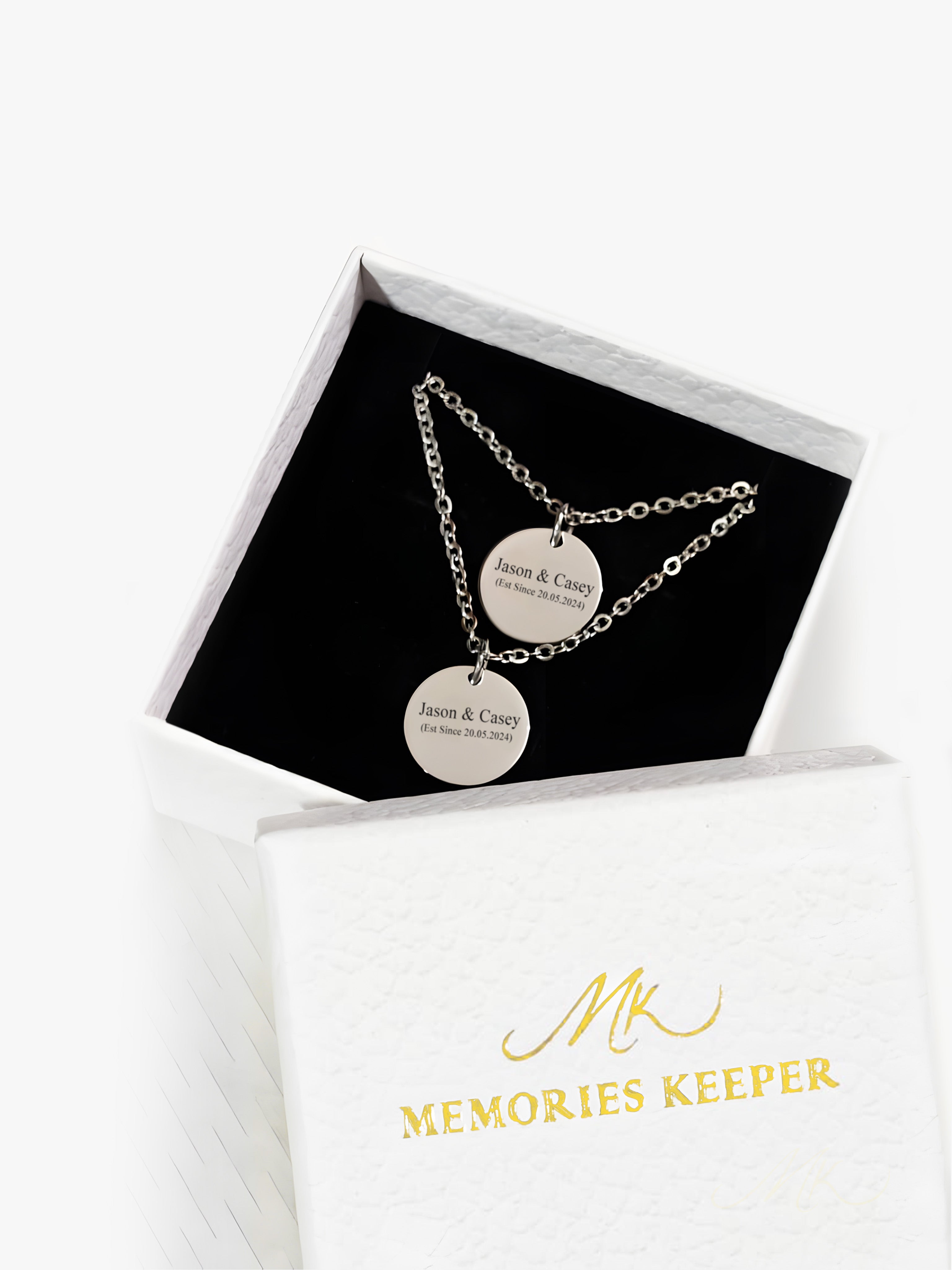 MK Branded White Leather Jewelry Box