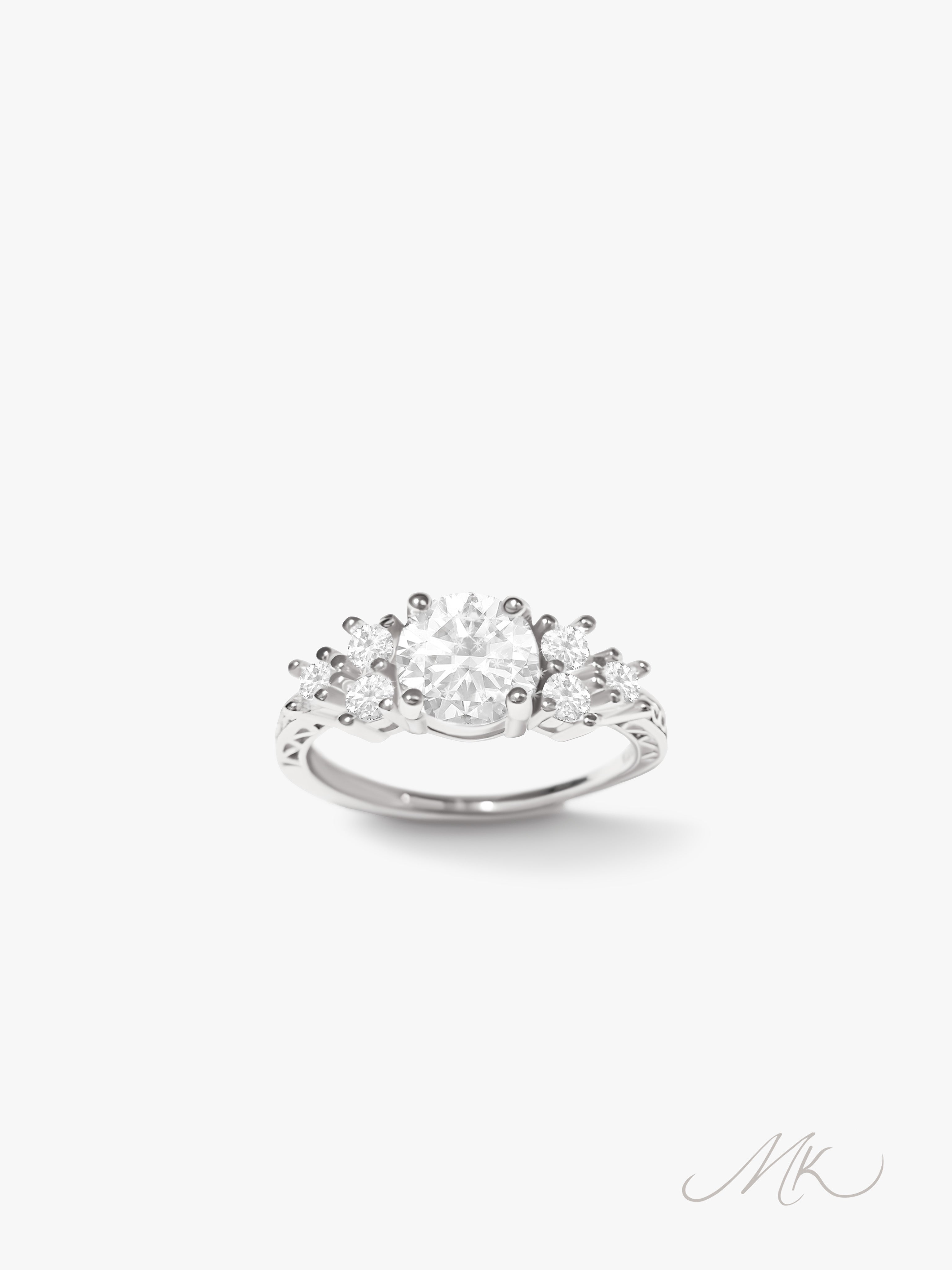 Fleur Tiara Ring [ENGRAVABLE]