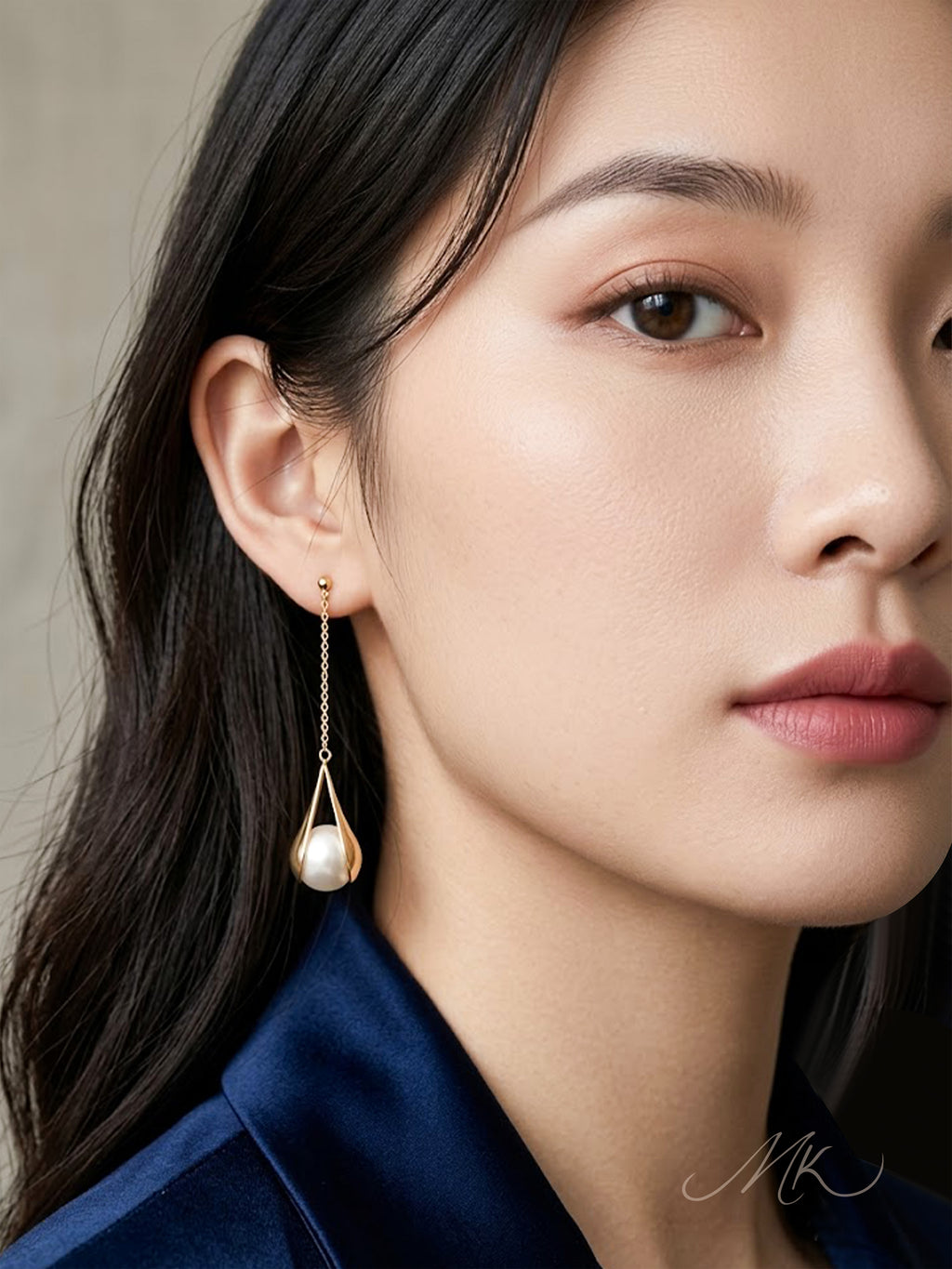 Pendant Pearl Earring