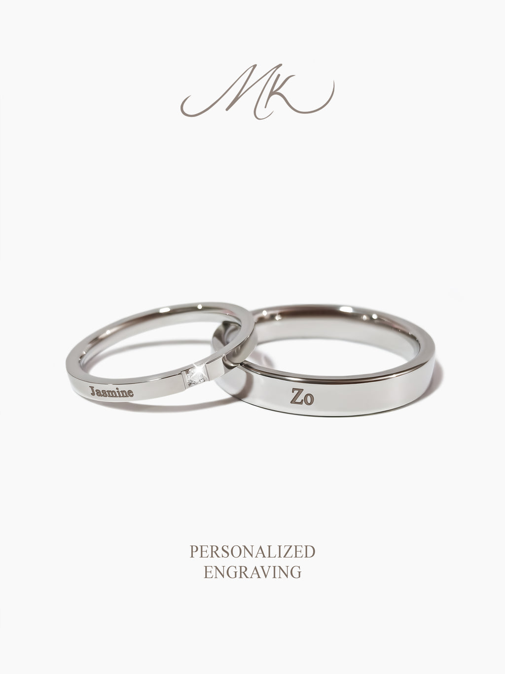 Simple Astral Couple Ring [ENGRAVABLE]