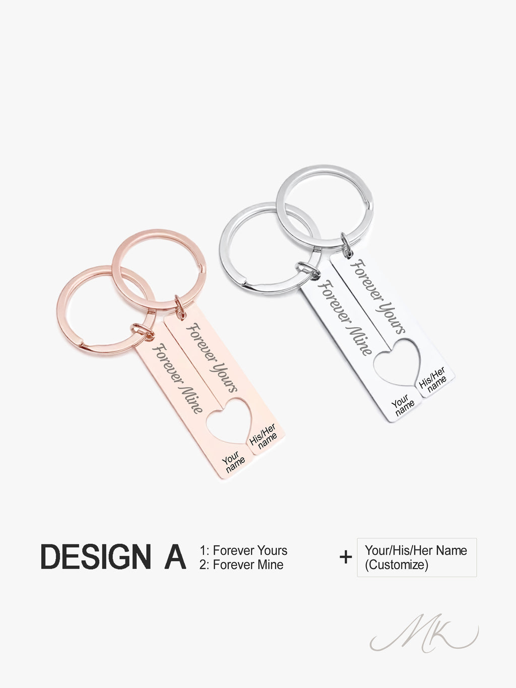 Perfect Match Metal Keychain [ENGRAVABLE]