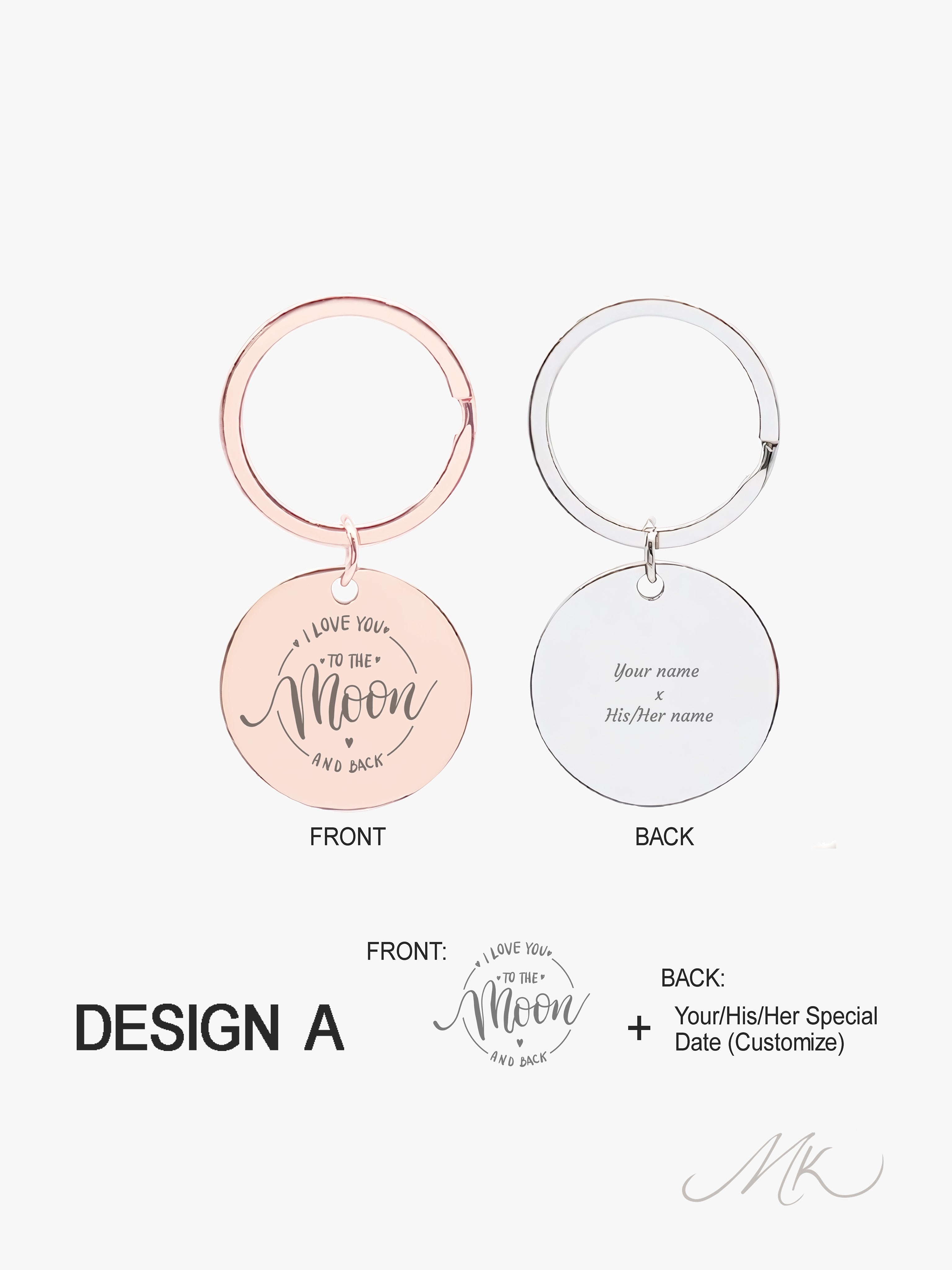 Classic Round Metal Keychain [ENGRAVABLE]