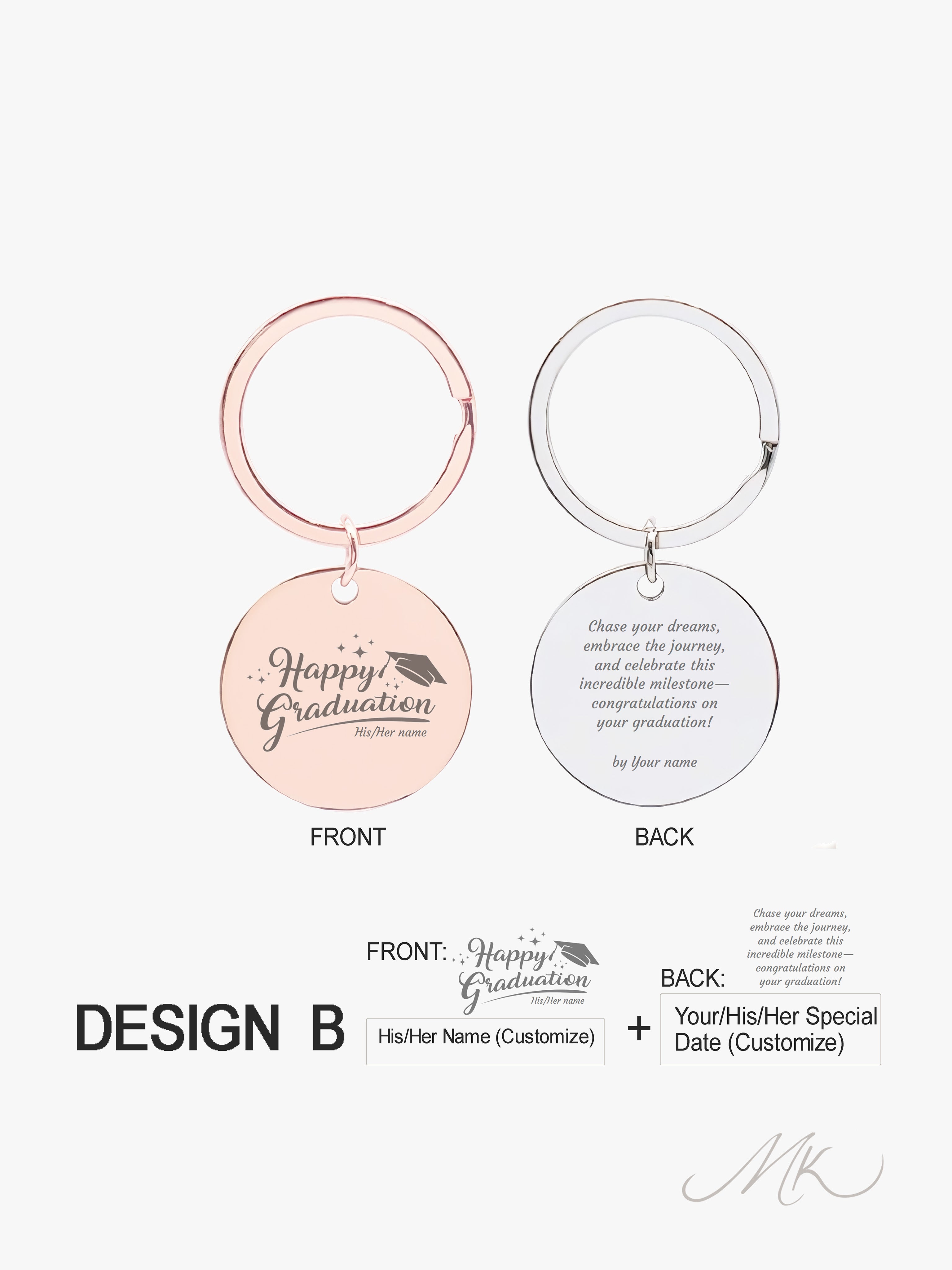 Classic Round Metal Keychain [ENGRAVABLE]