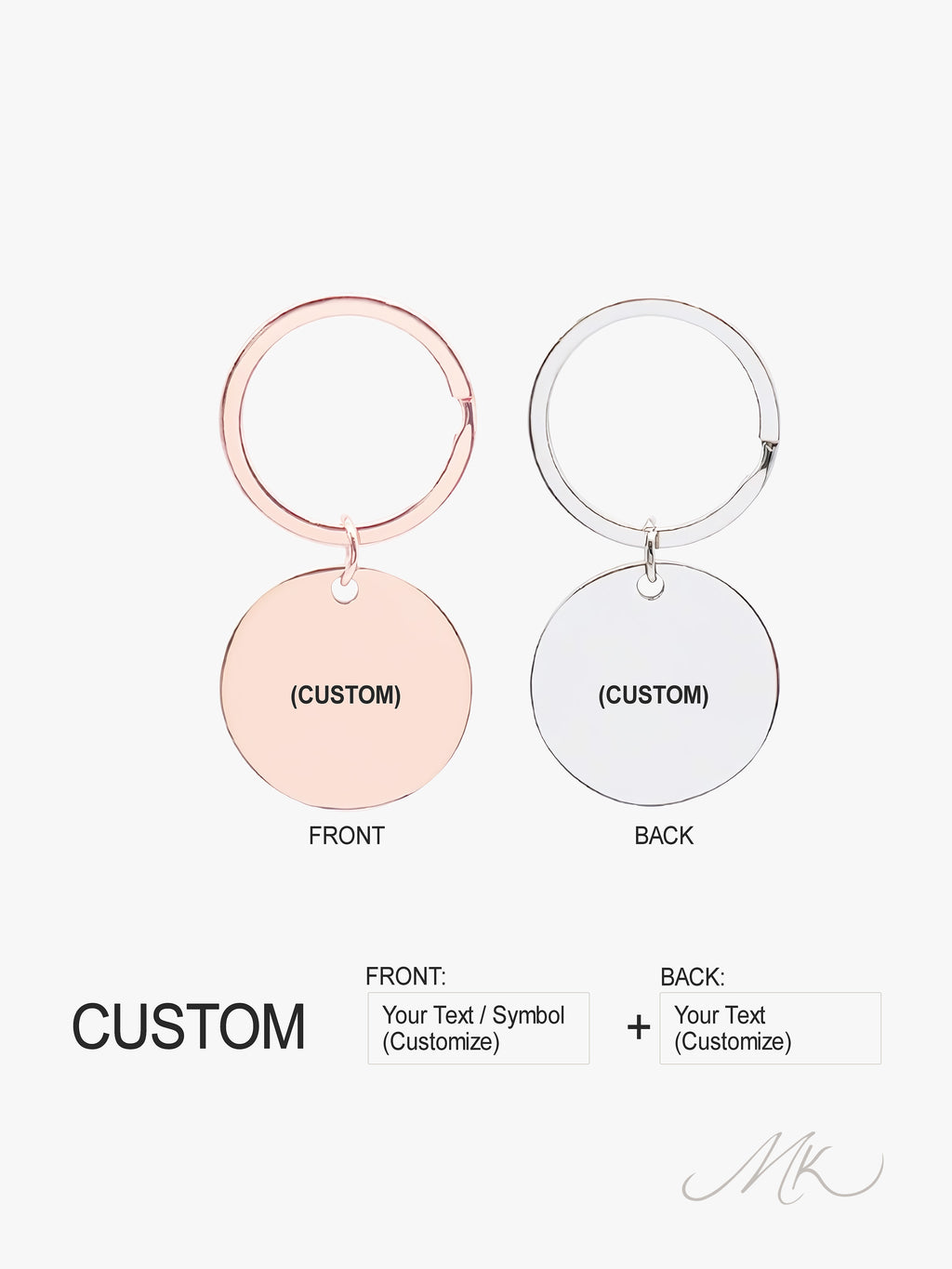 Classic Round Metal Keychain [ENGRAVABLE]