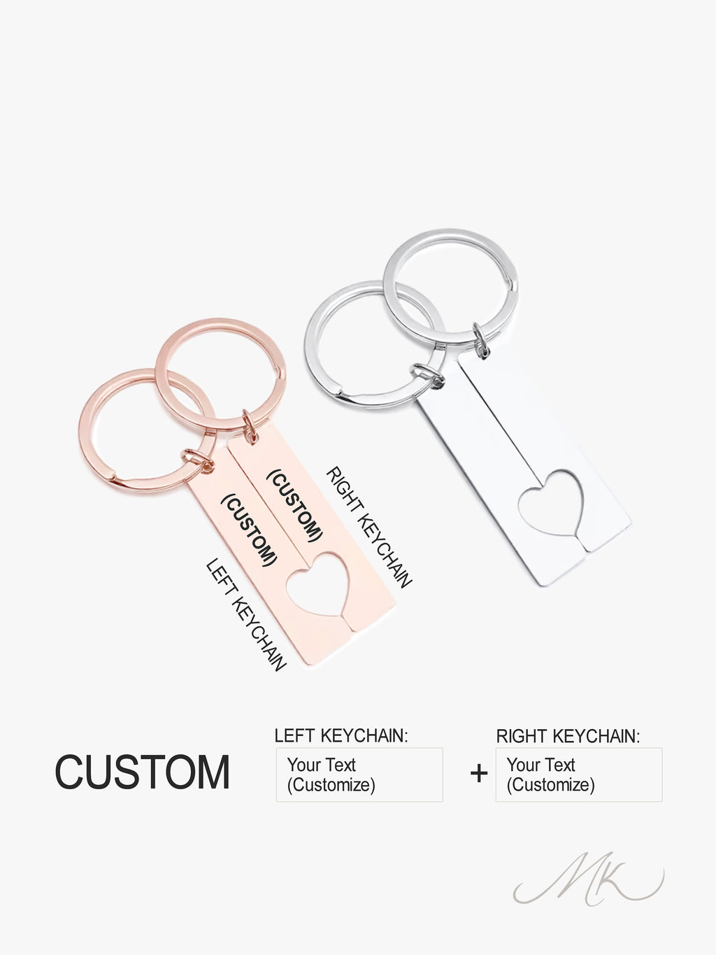 Perfect Match Metal Keychain [ENGRAVABLE]