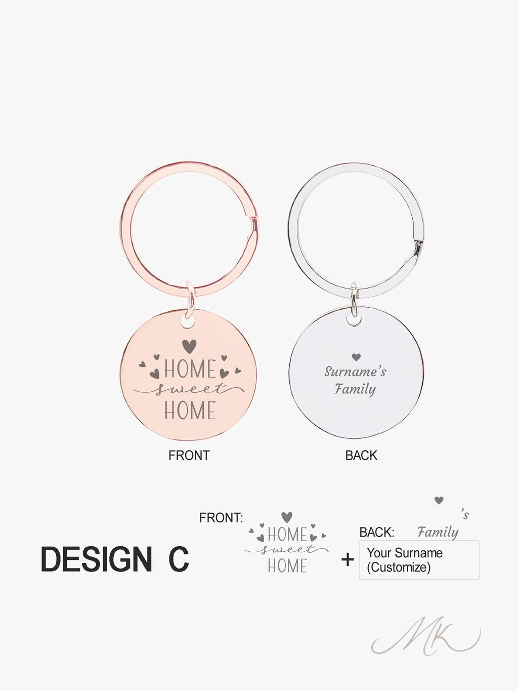 Classic Round Metal Keychain [ENGRAVABLE]