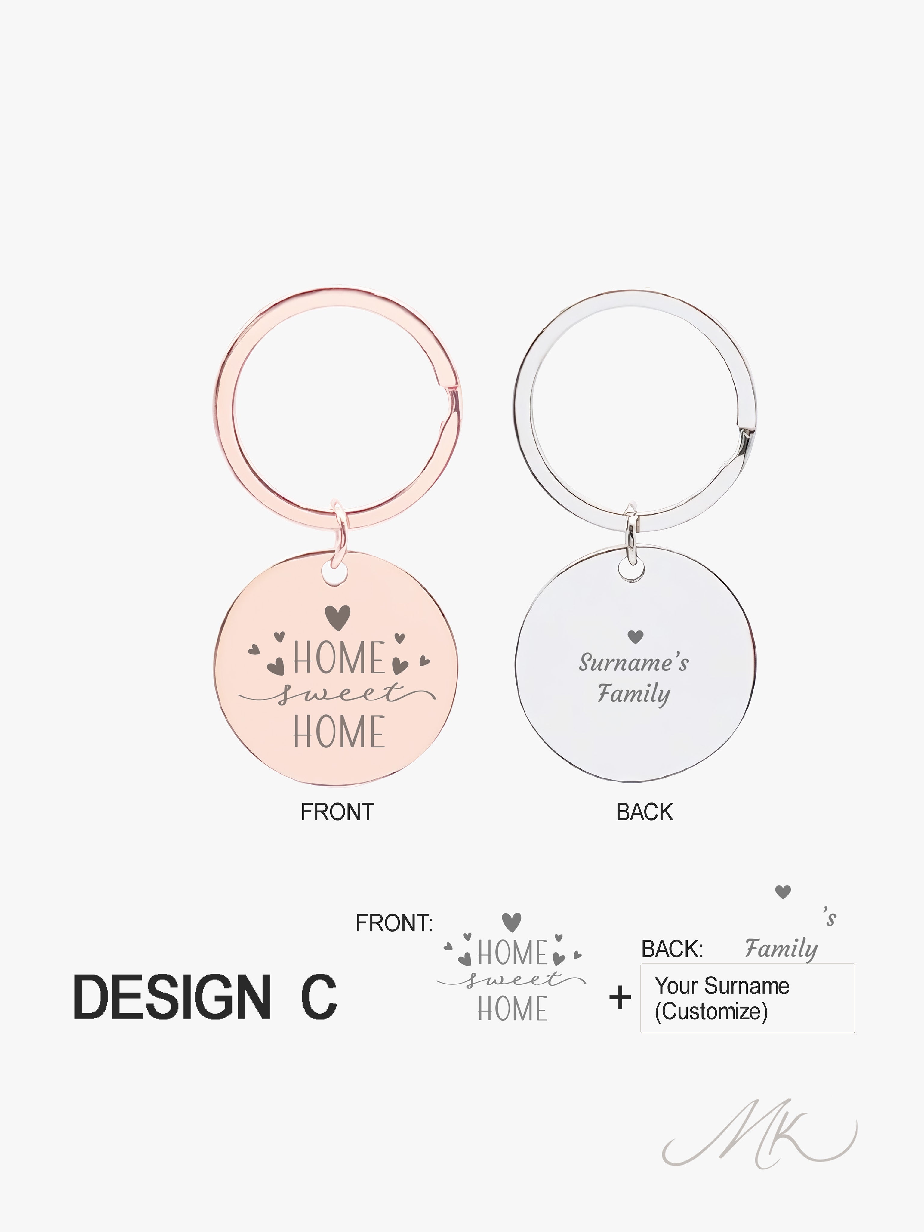 Classic Round Metal Keychain [ENGRAVABLE]