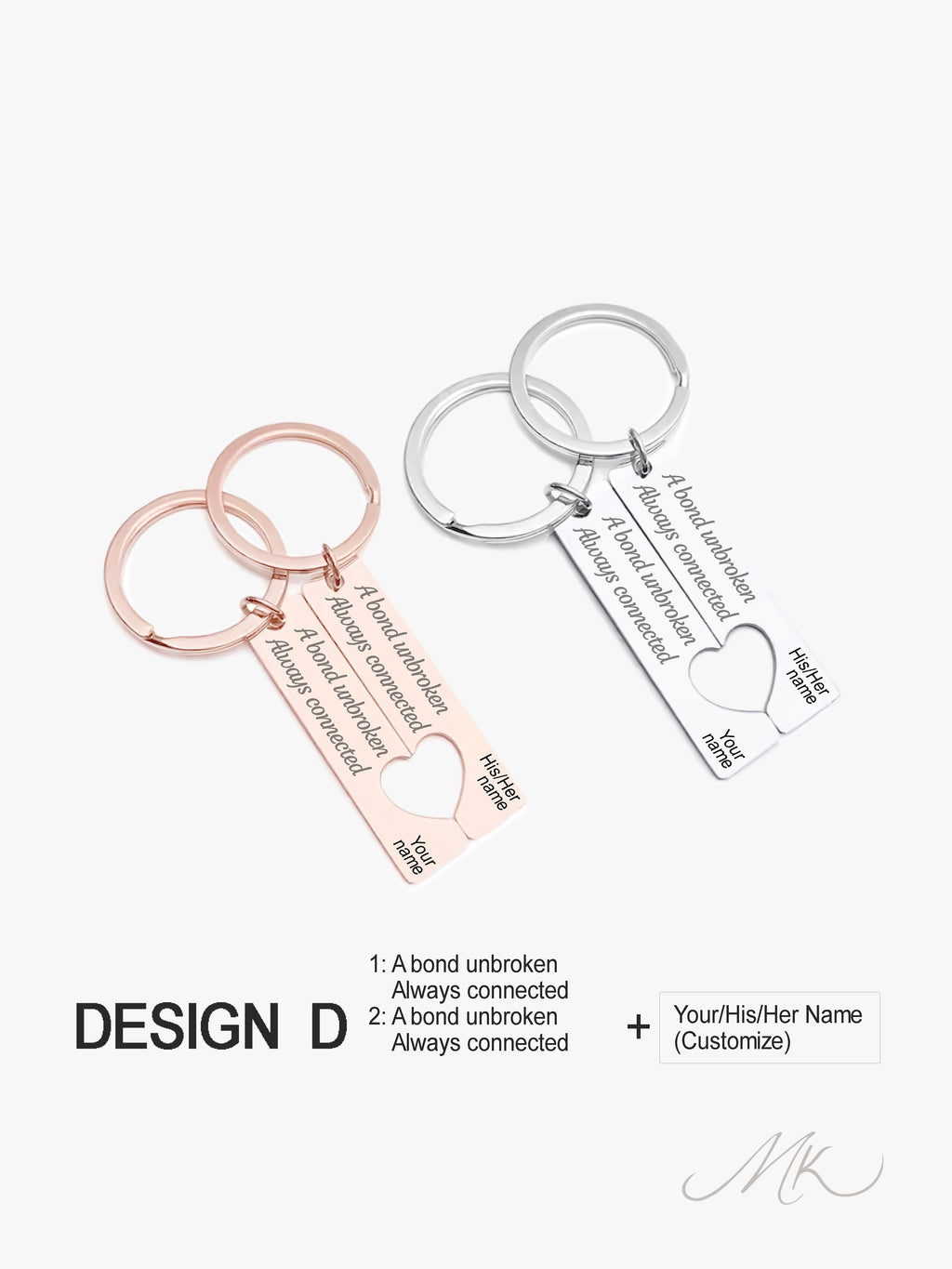 Perfect Match Metal Keychain [ENGRAVABLE]