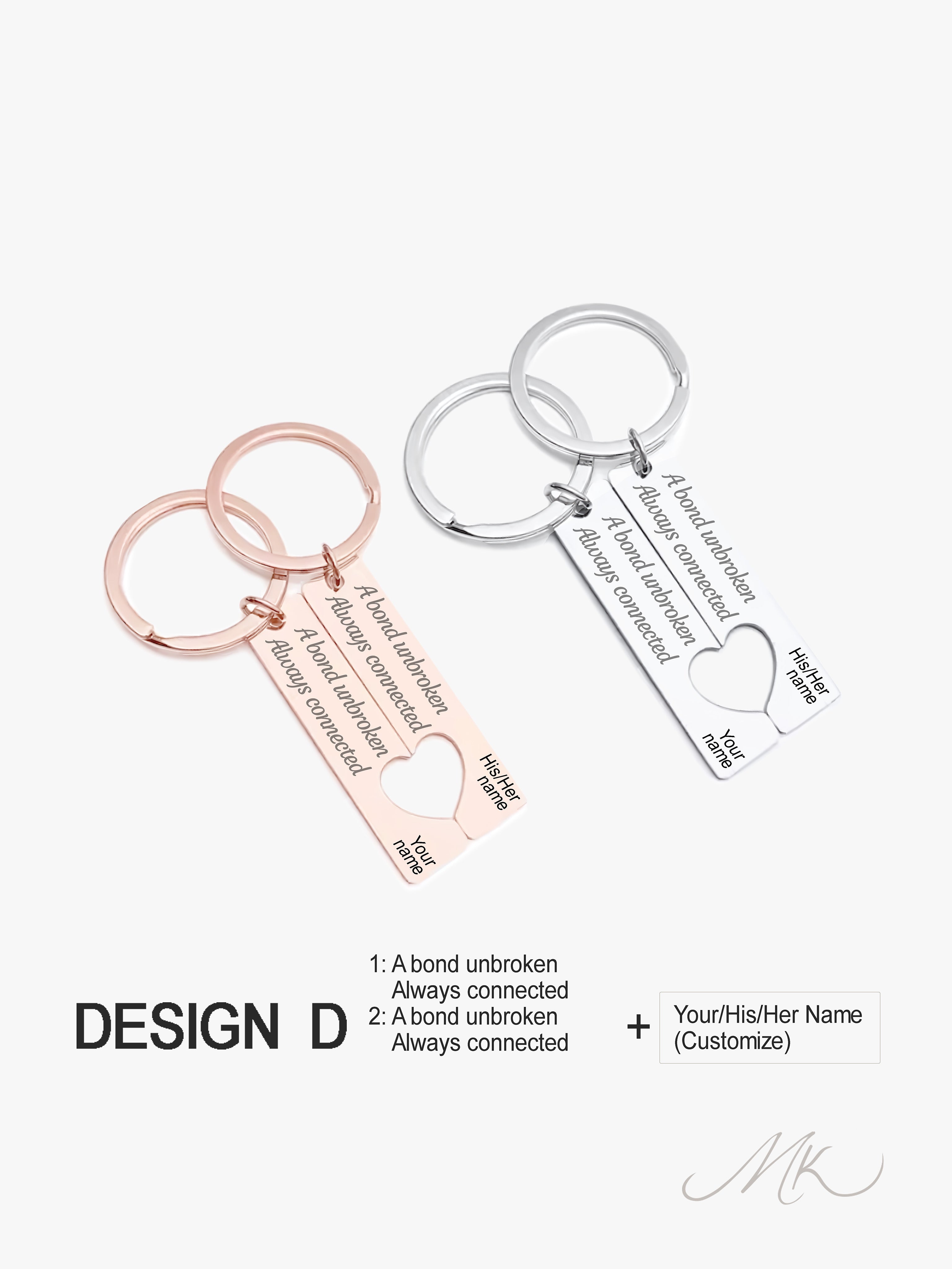 Perfect Match Metal Keychain [ENGRAVABLE]