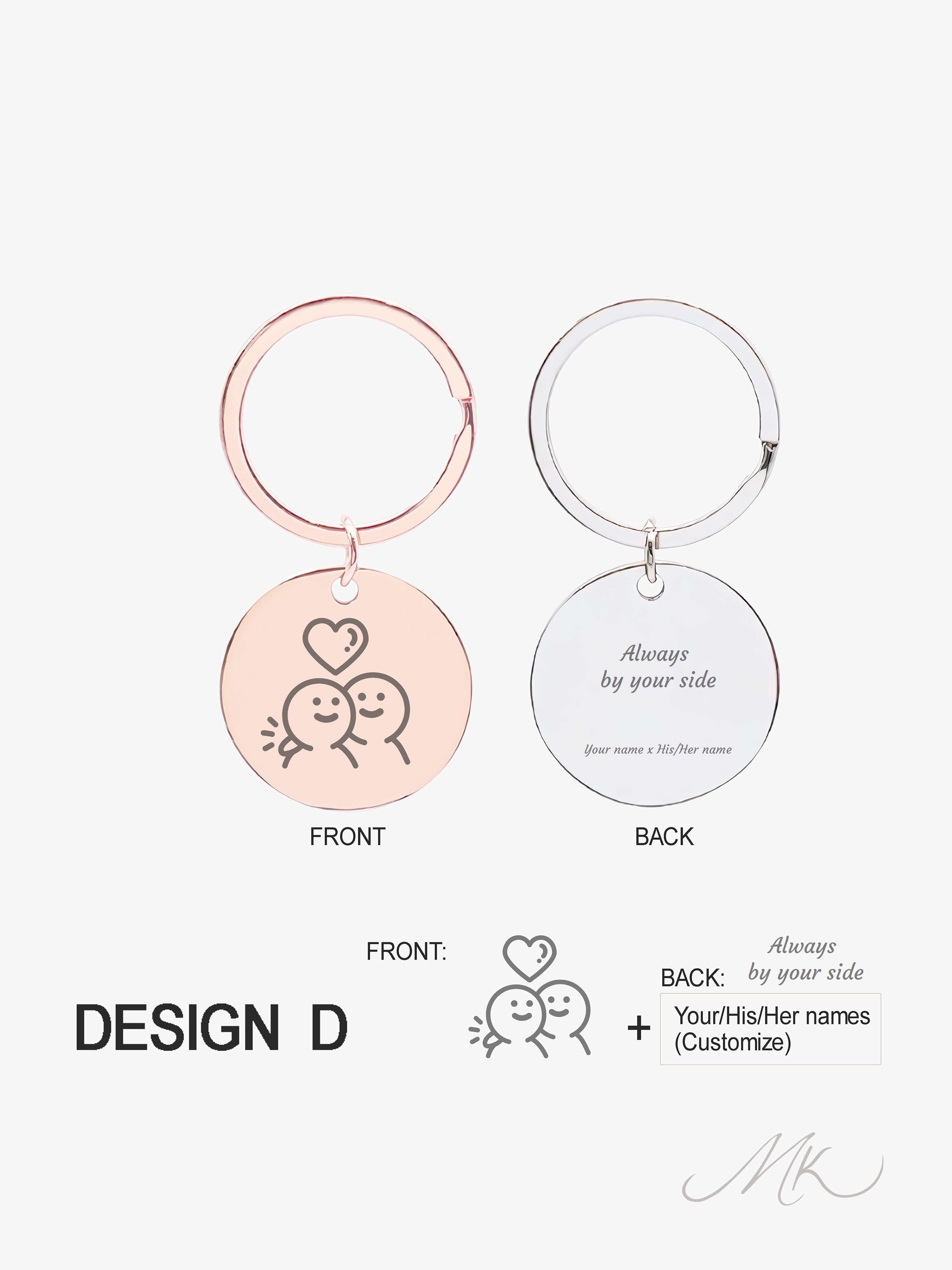 Classic Round Metal Keychain [ENGRAVABLE]