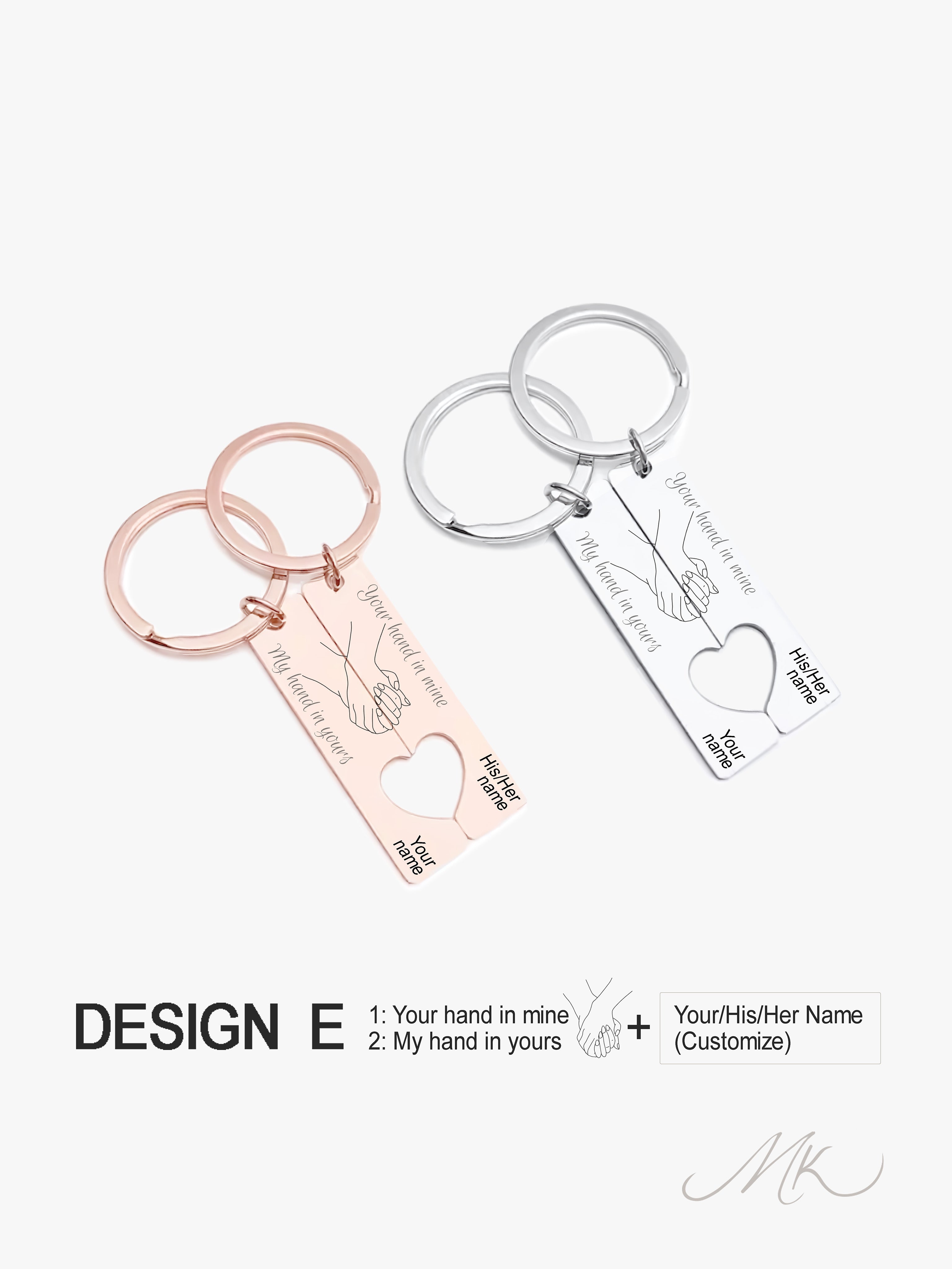 Perfect Match Metal Keychain [ENGRAVABLE]