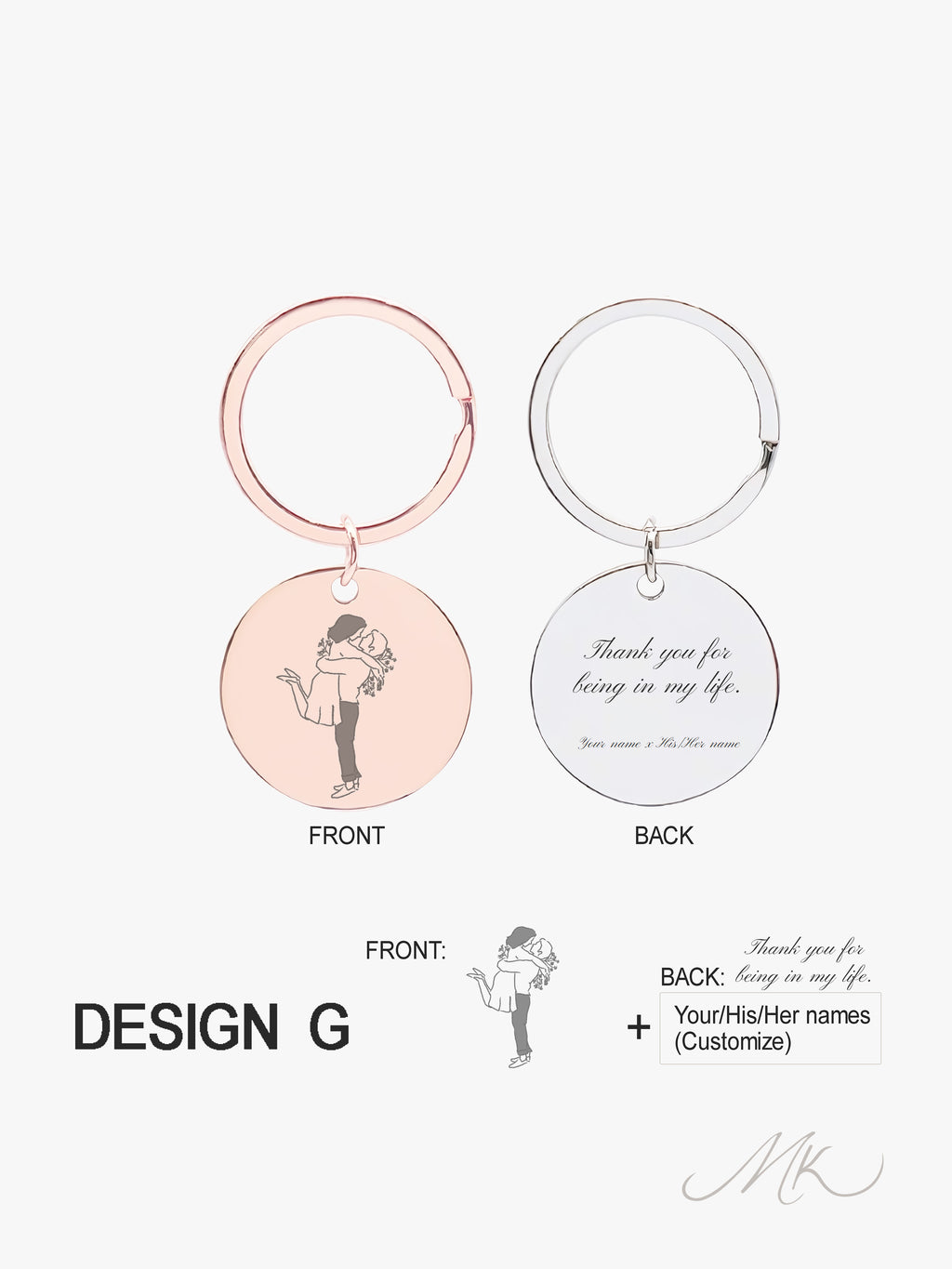 Classic Round Metal Keychain [ENGRAVABLE]