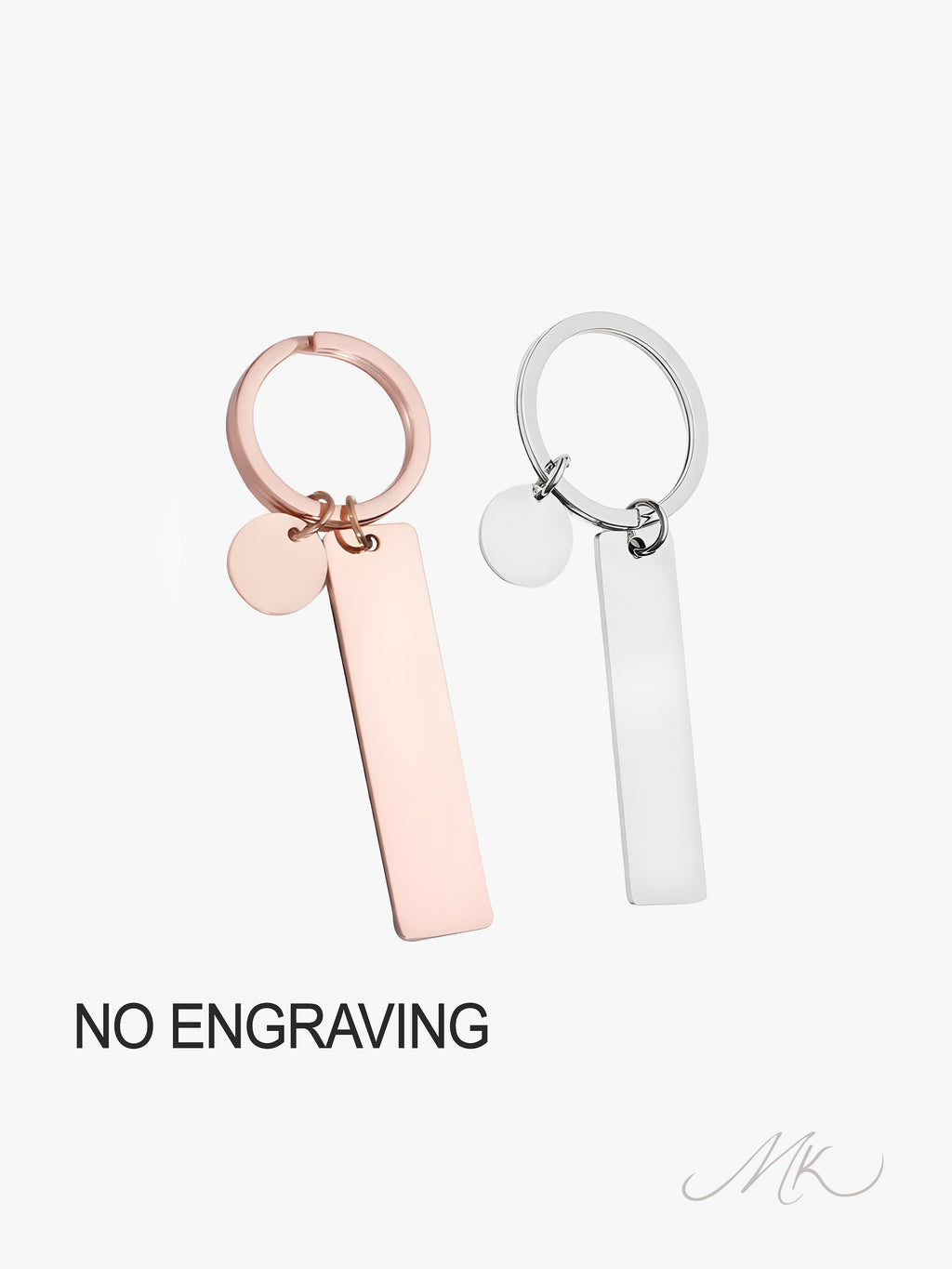 Bar-Shaped Metal Keychain [ENGRAVABLE]