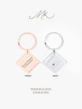 Classic Square Metal Keychain [ENGRAVABLE]