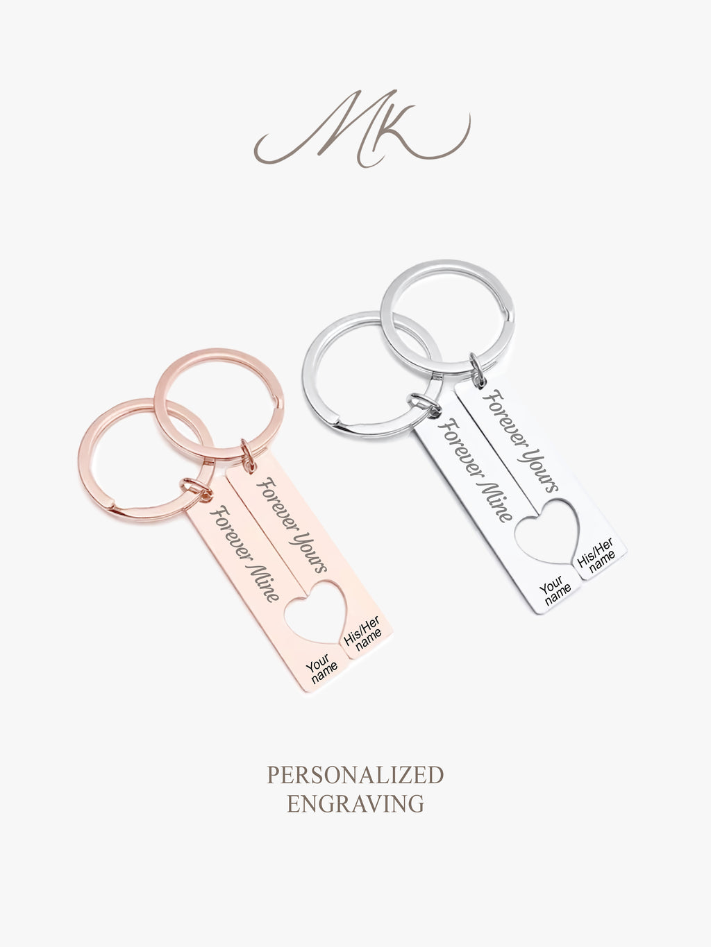 Perfect Match Metal Keychain [ENGRAVABLE]