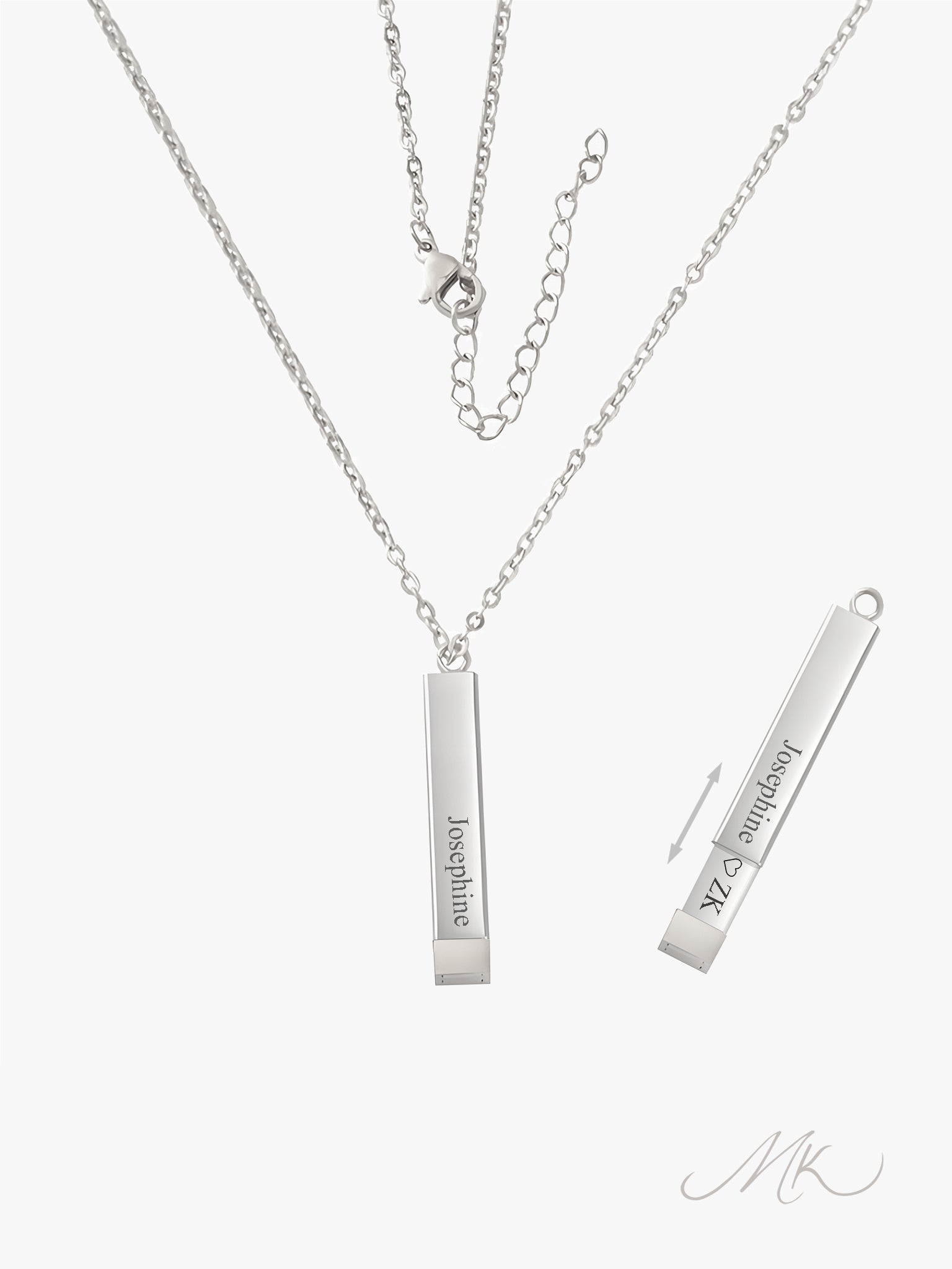 Secret Bar Necklace [ENGRAVABLE]