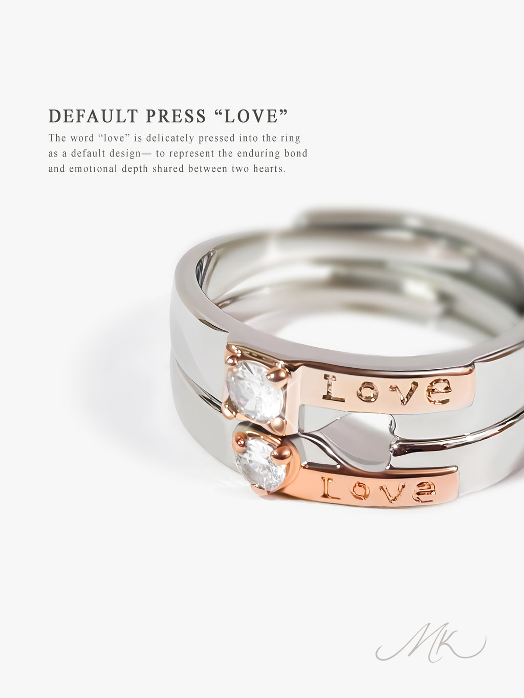 Lover's Heart Ring  [ENGRAVABLE]