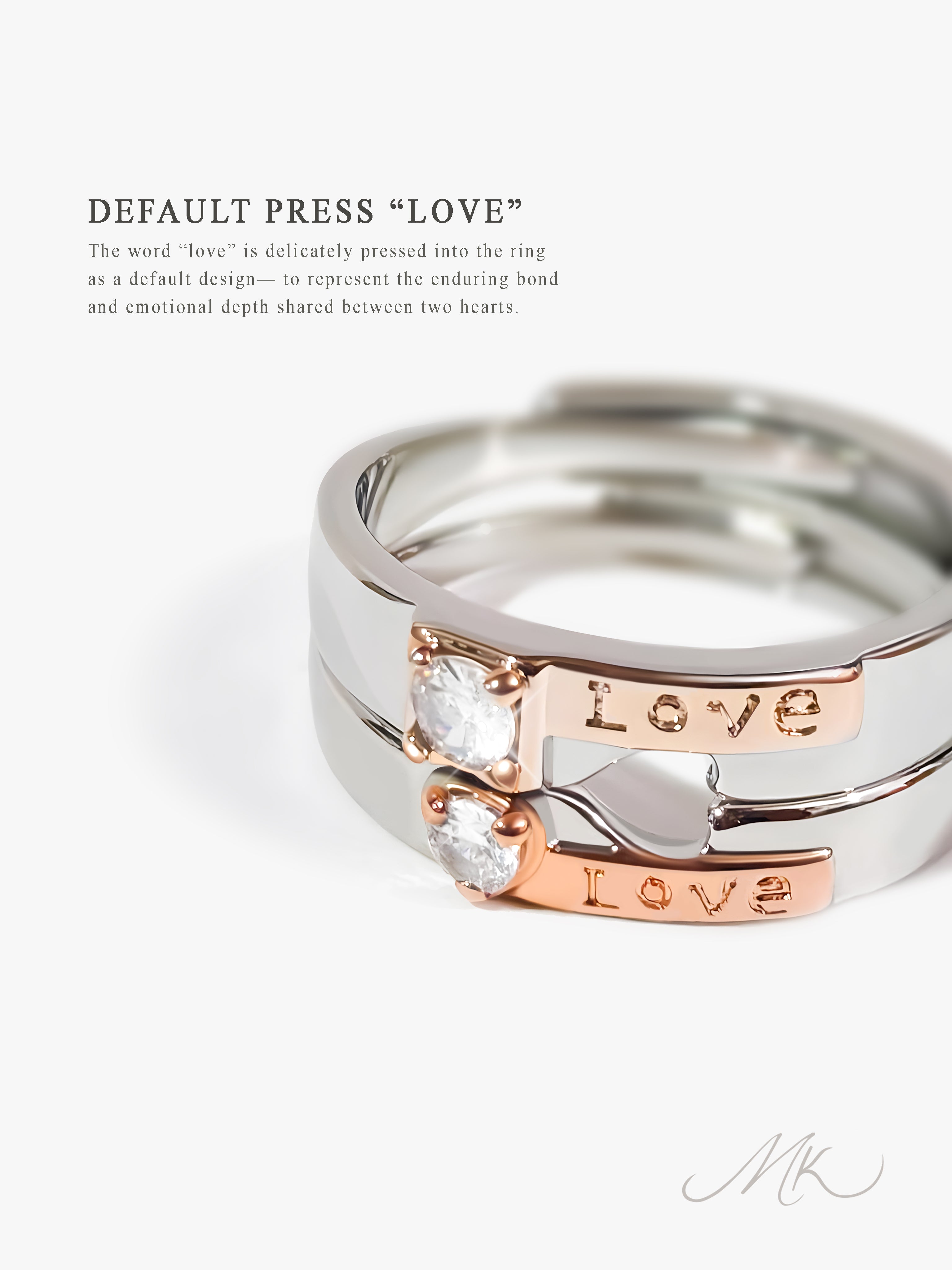 Lover's Heart Ring  [ENGRAVABLE]
