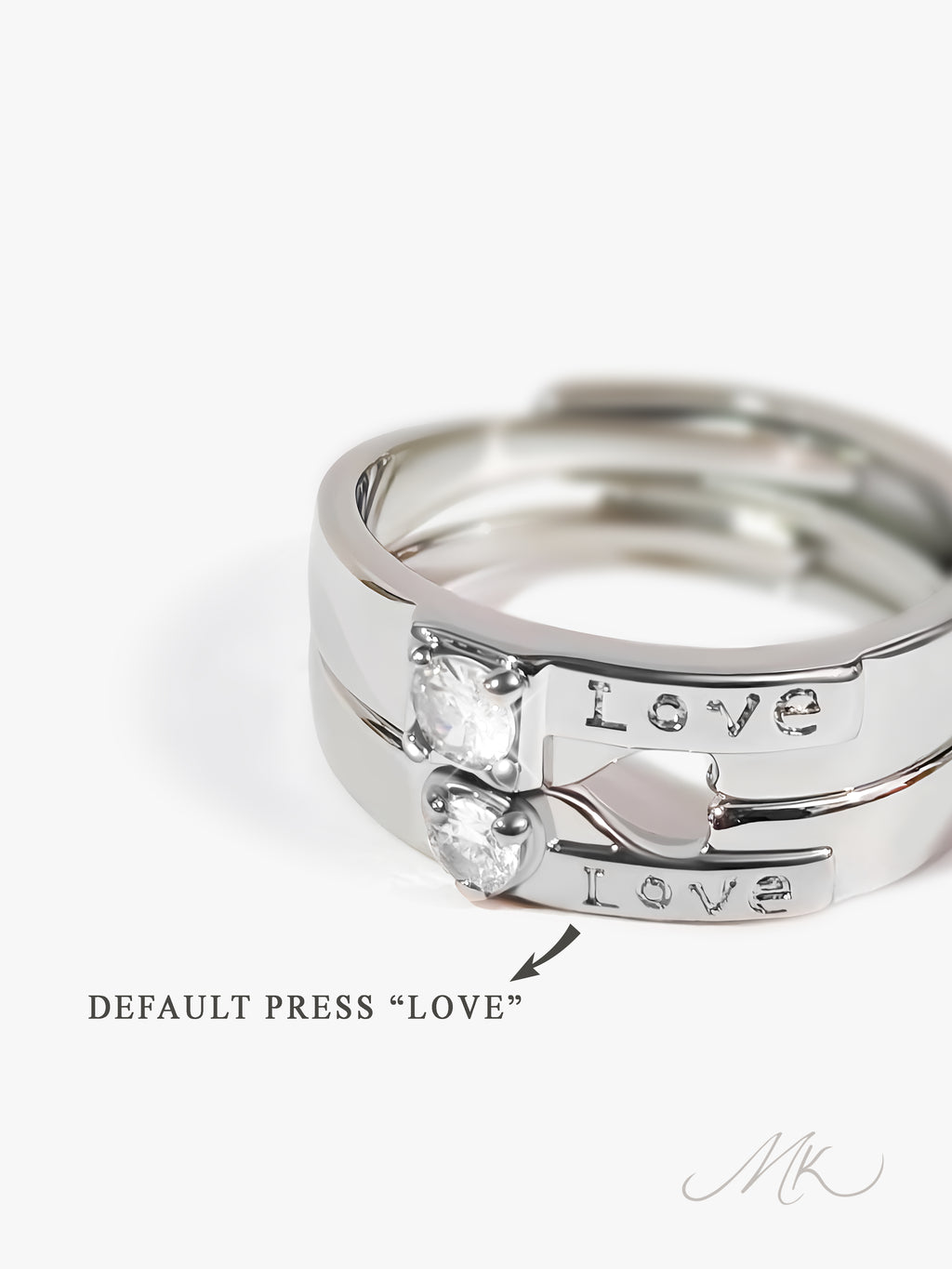 Lover's Heart Ring  [ENGRAVABLE]