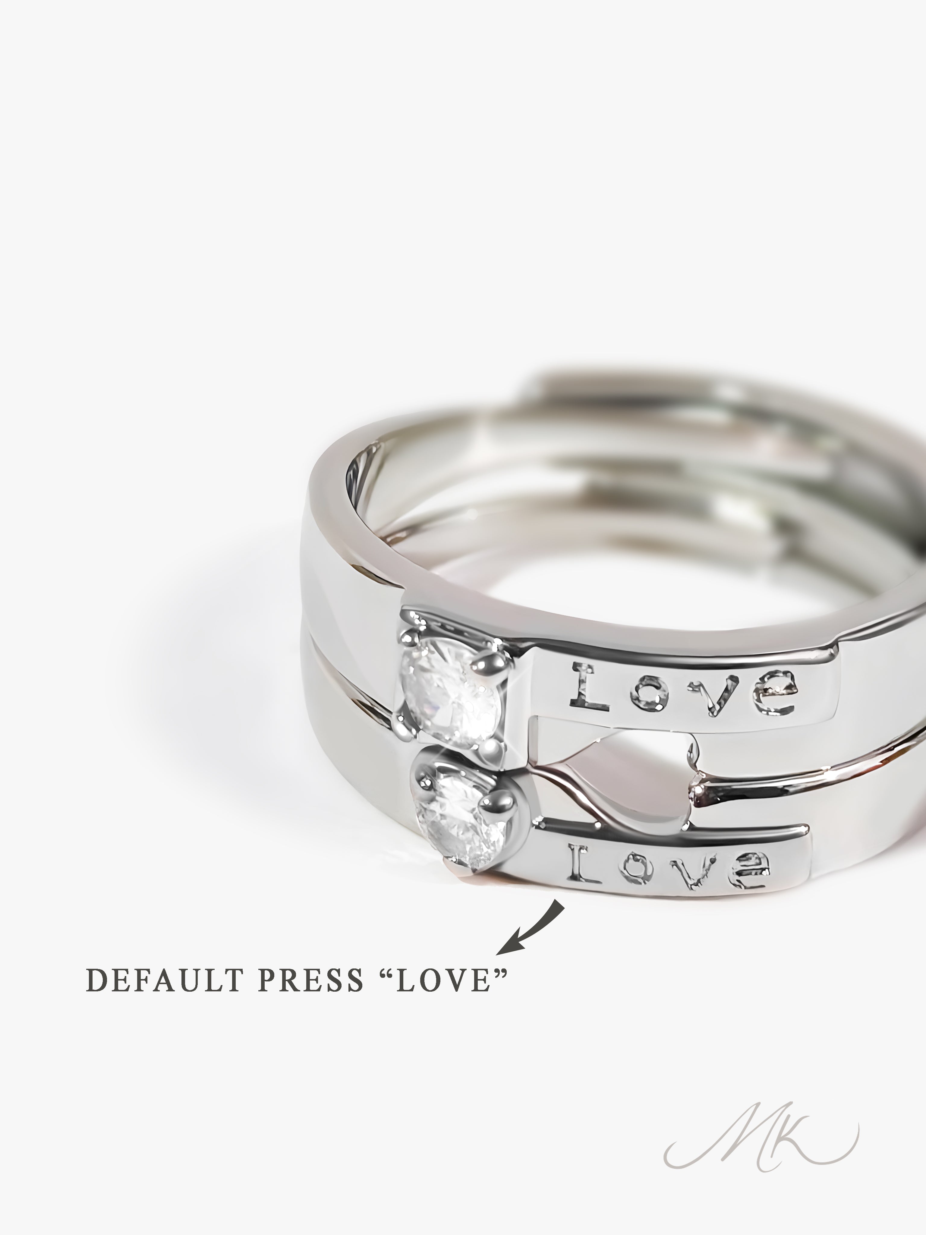 Lover's Heart Ring  [ENGRAVABLE]
